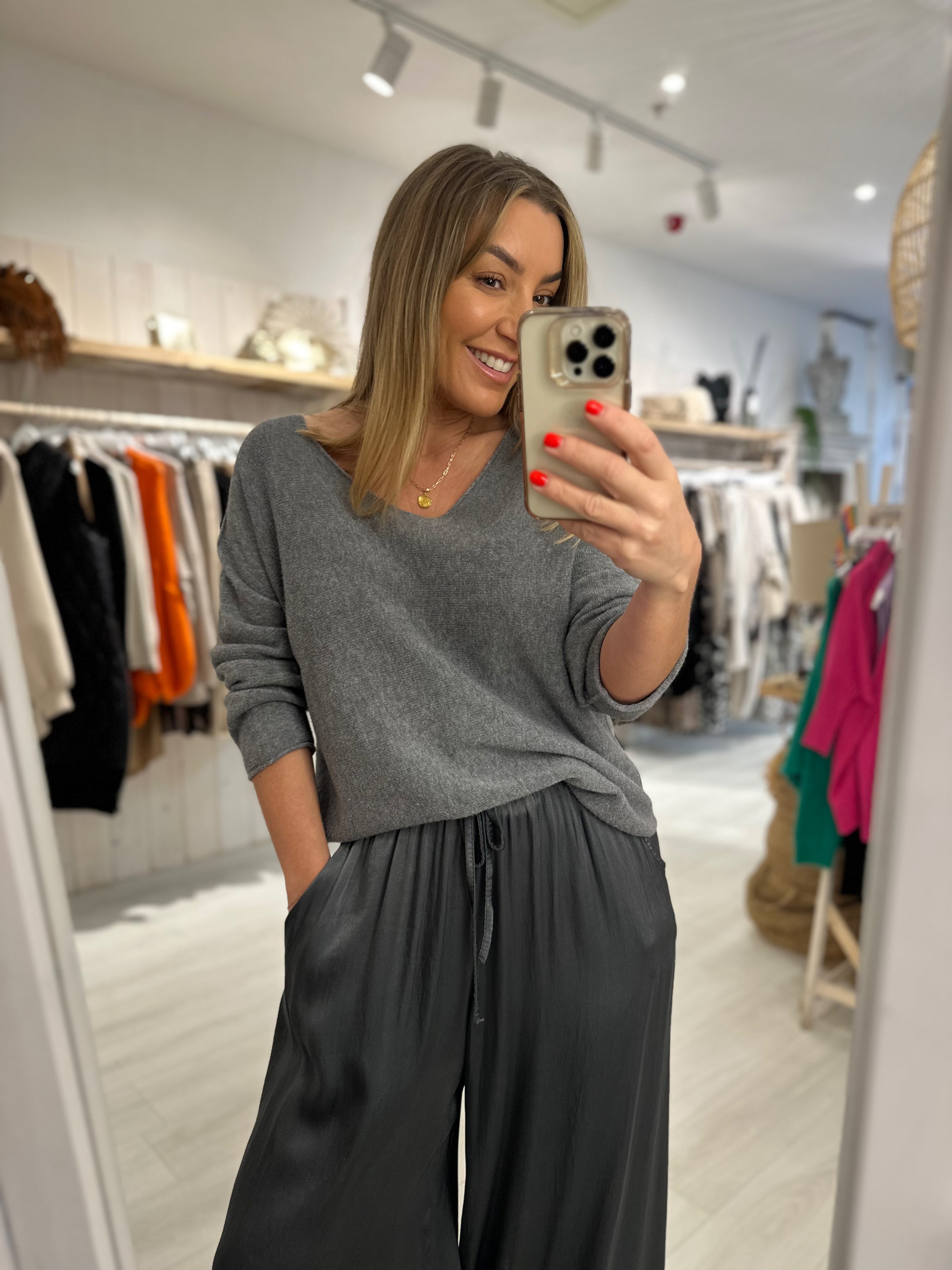 V-Neck 'Made In Italy' Knit