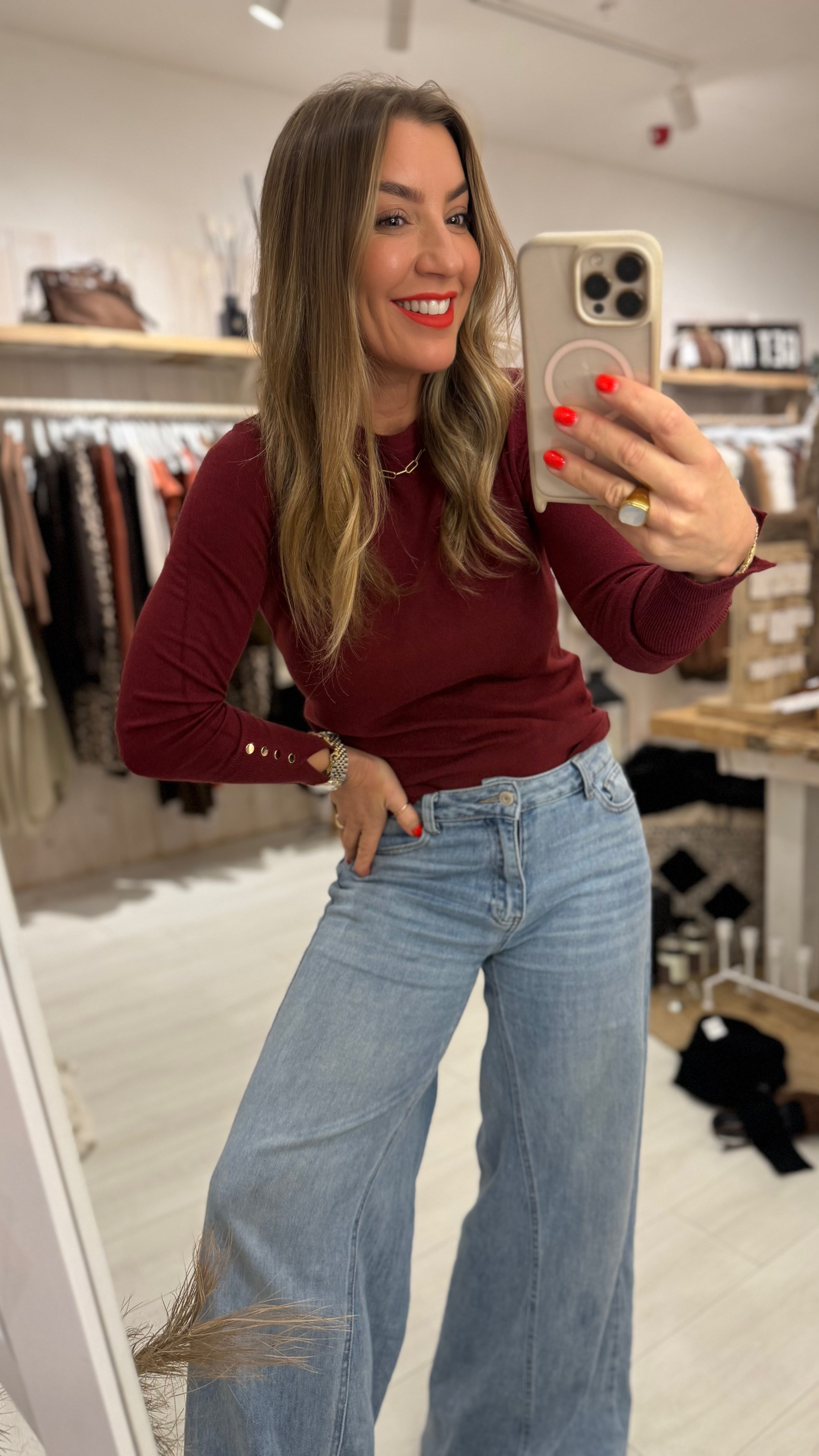 Elsie Gold Button Knit