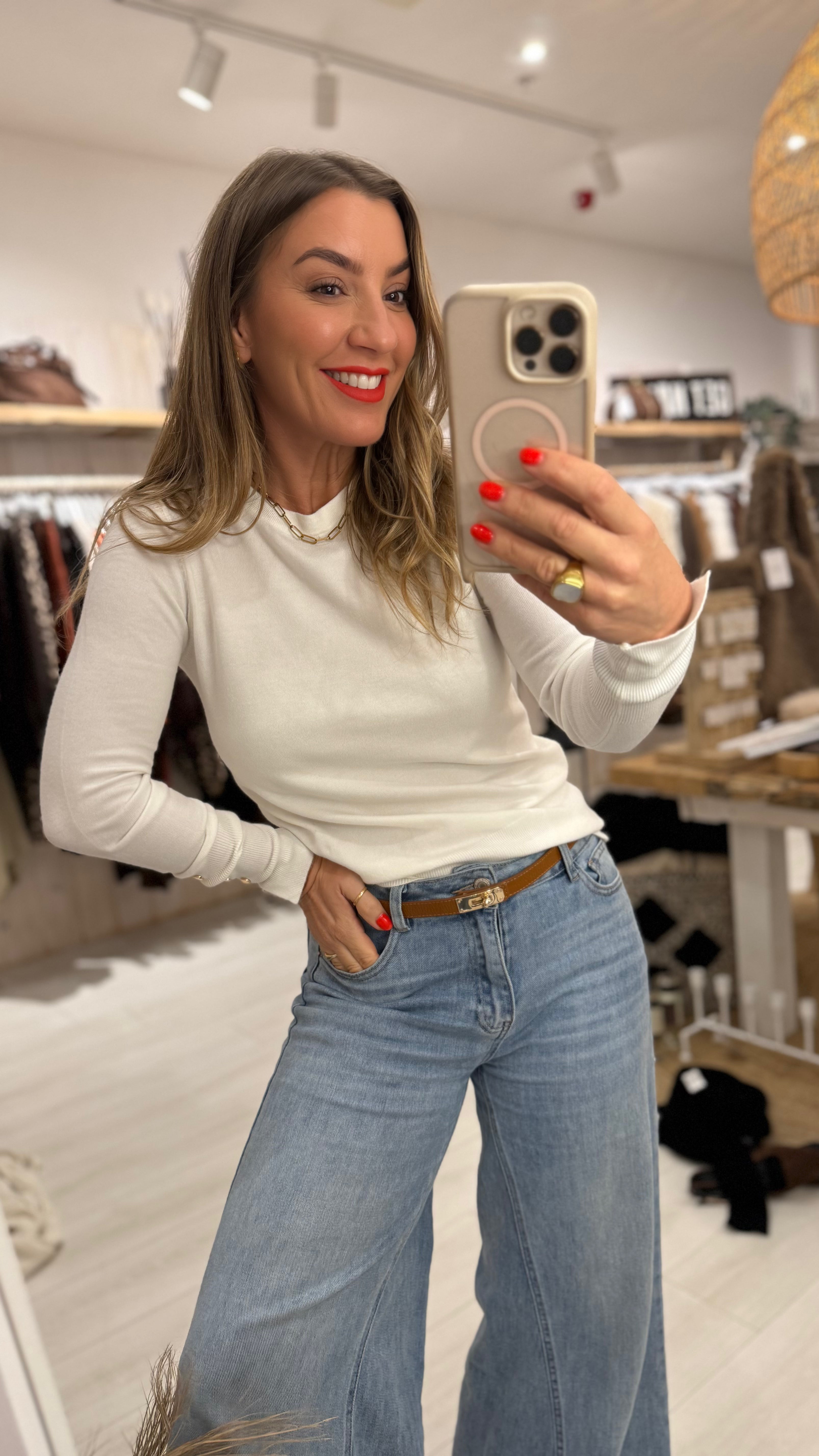 Elsie Gold Button Knit