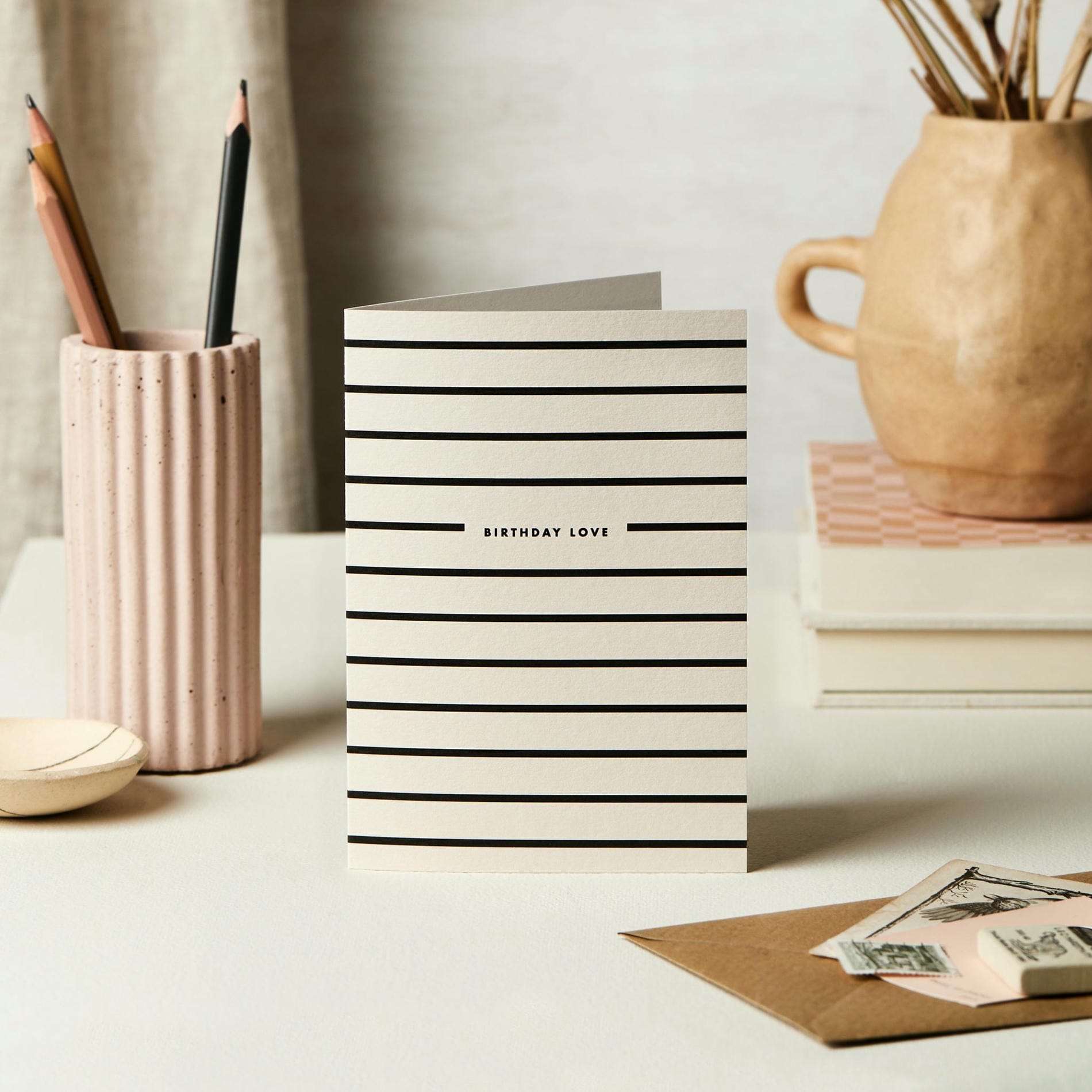 STRIPE BIRTHDAY LOVE CARD