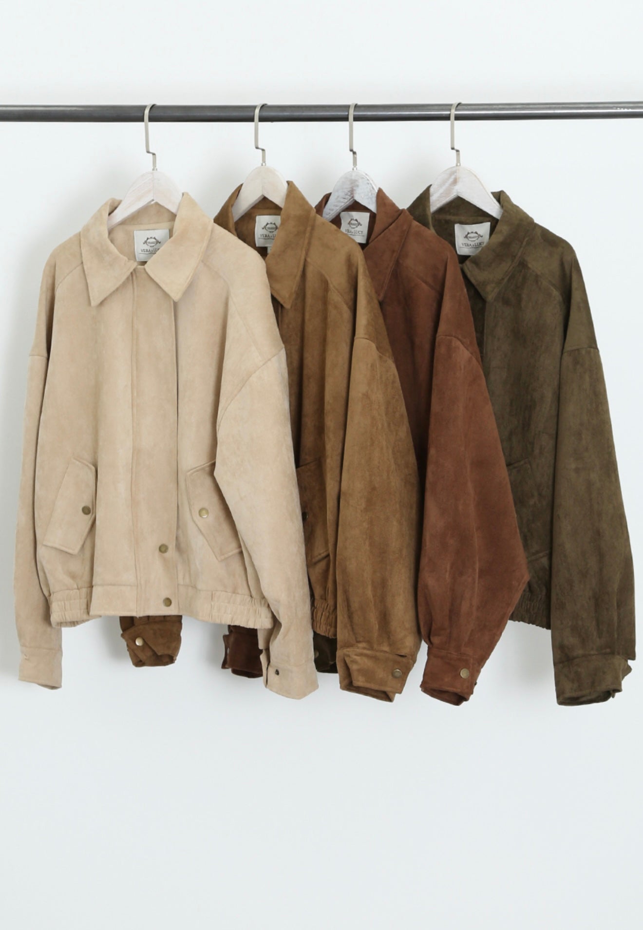 Faux Suede Bomber Jacket