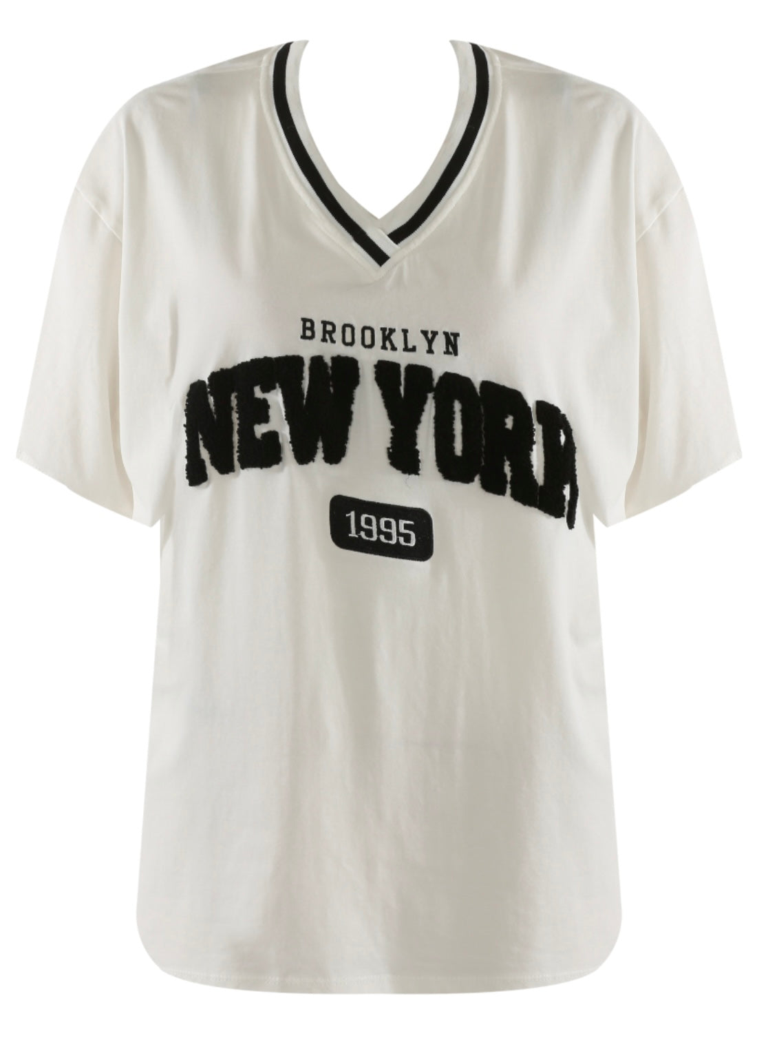 NY Embossed V-Neck