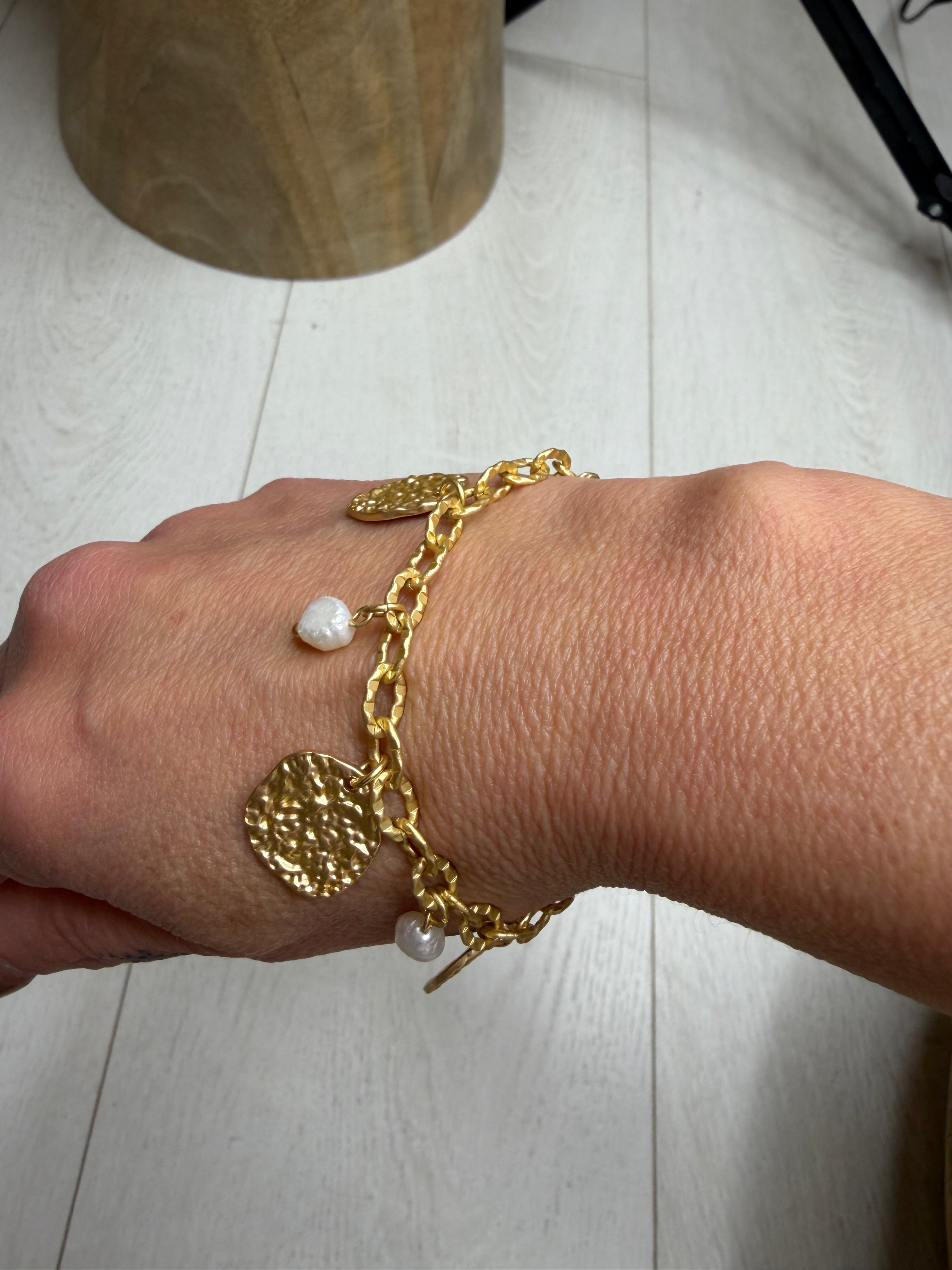 Textured Disc Bracelet