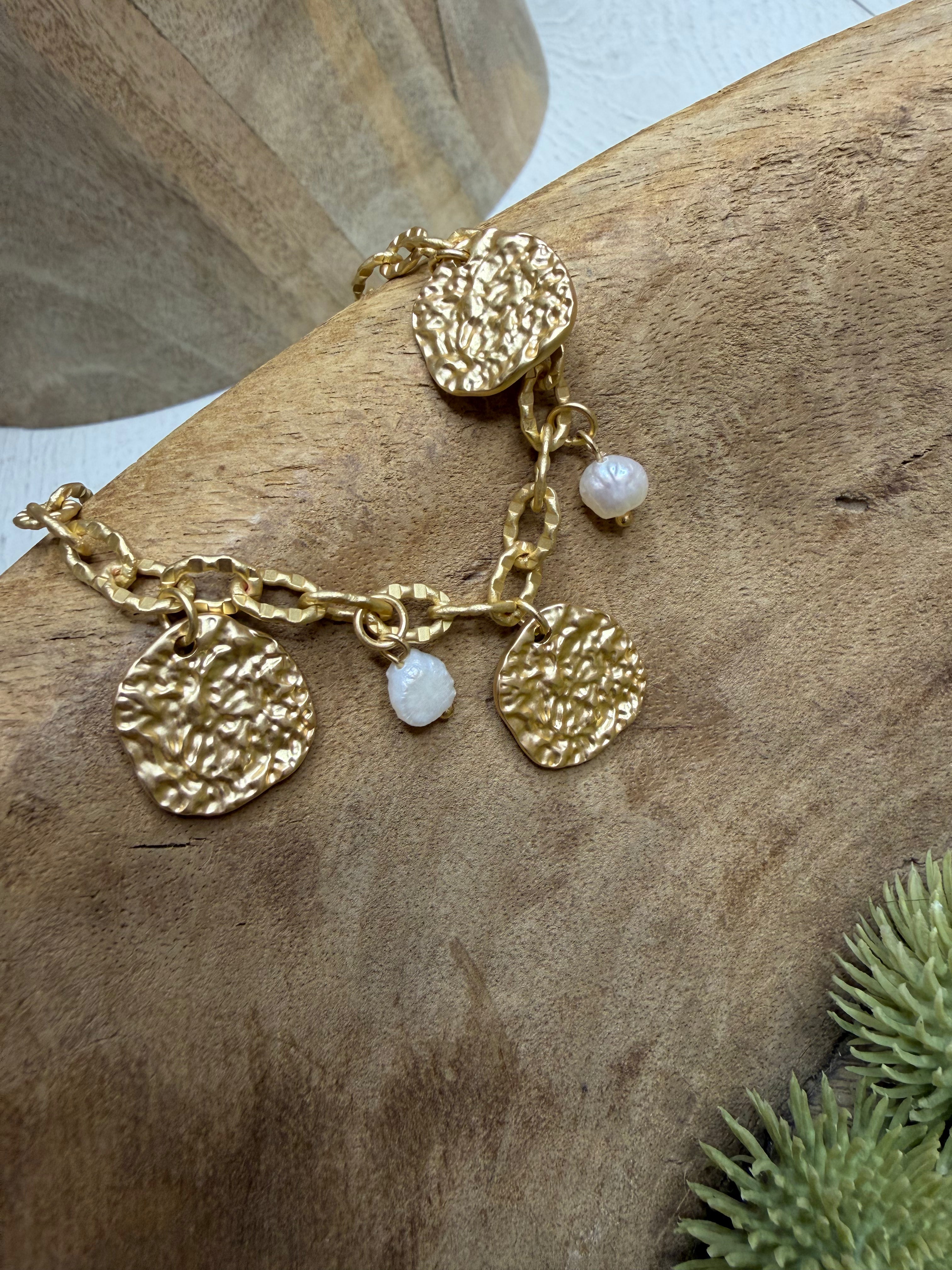 Textured Disc Bracelet