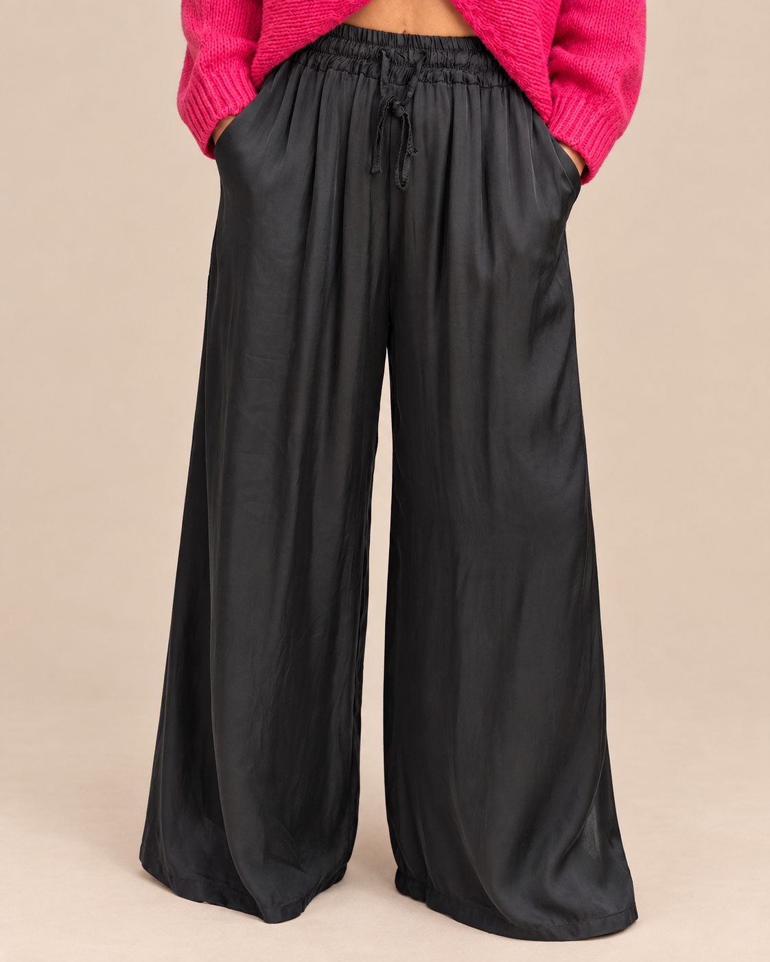 Ivy Satin Wide Leg Trouser