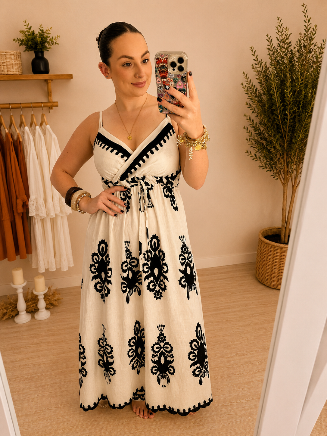 Tabbi V-Neck Maxi Dress