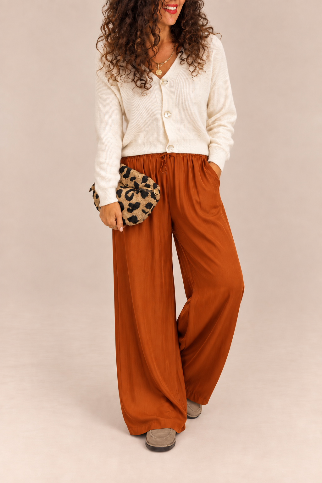 Ivy Satin Wide Leg Trouser