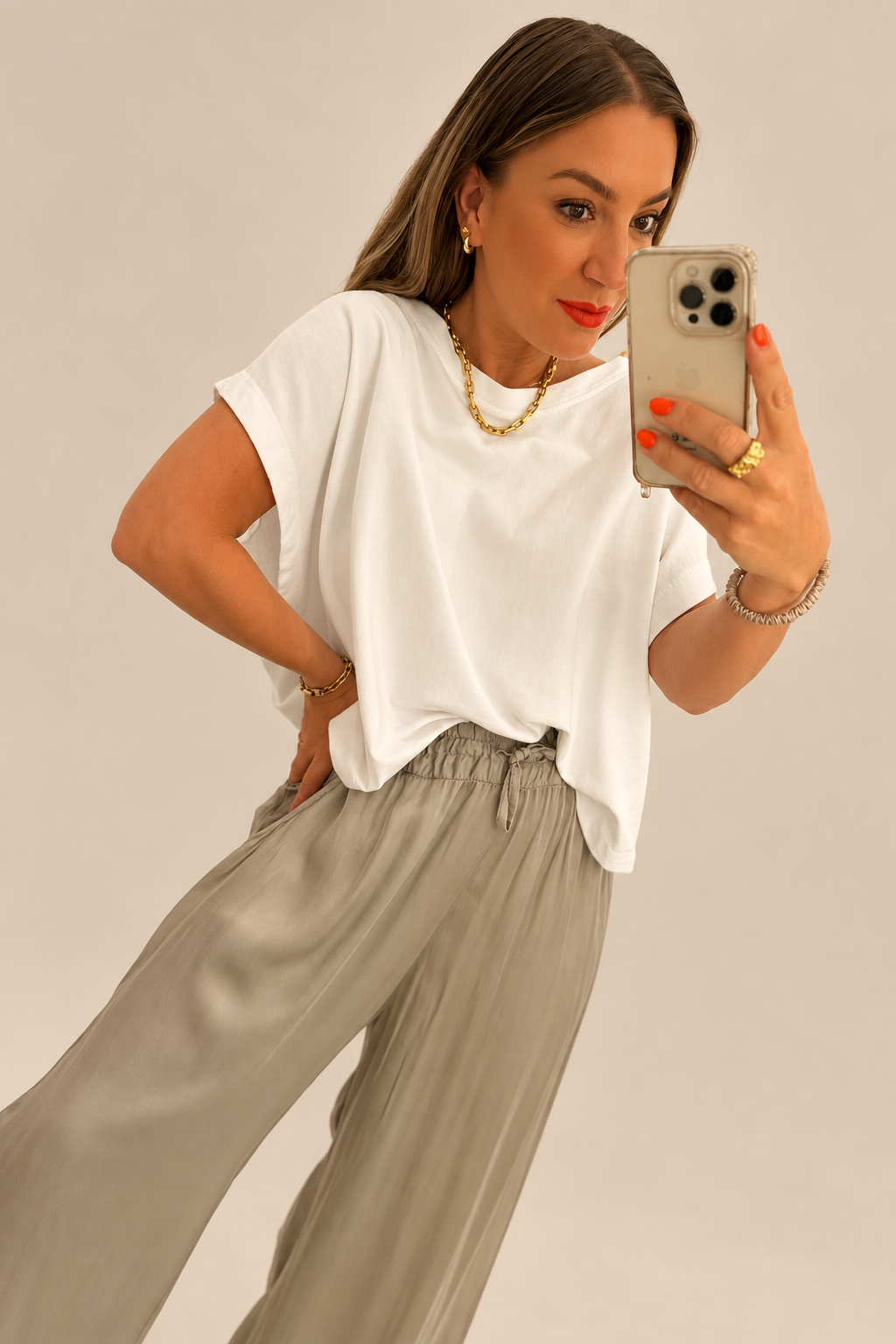 Ivy Satin Wide Leg Trouser