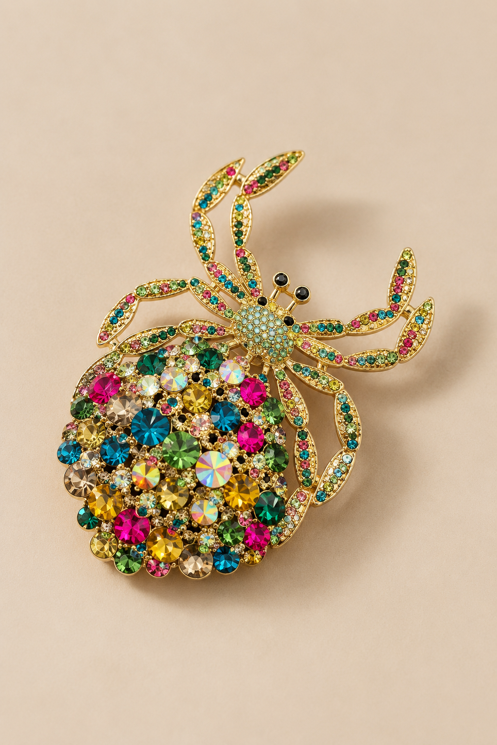 Jewelled Spider Brooch