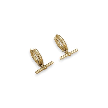 T Bar Pendant Fine Huggie Earring