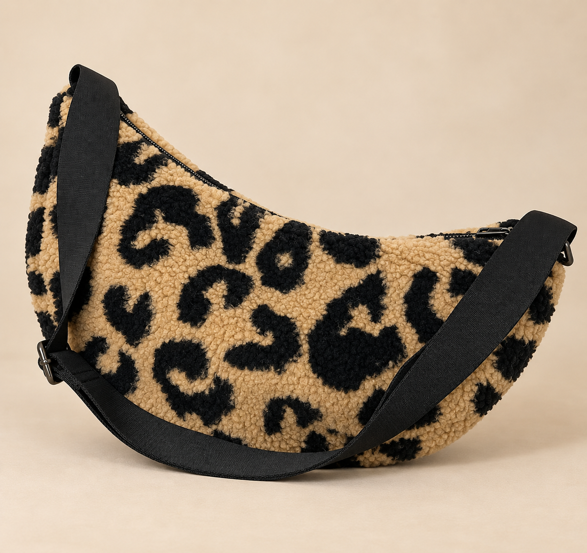 Teddy Half Moon Crossbody Bag