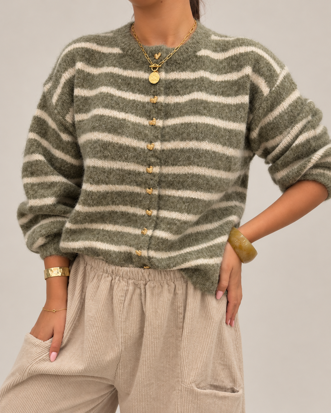 Myla Striped Cardigan