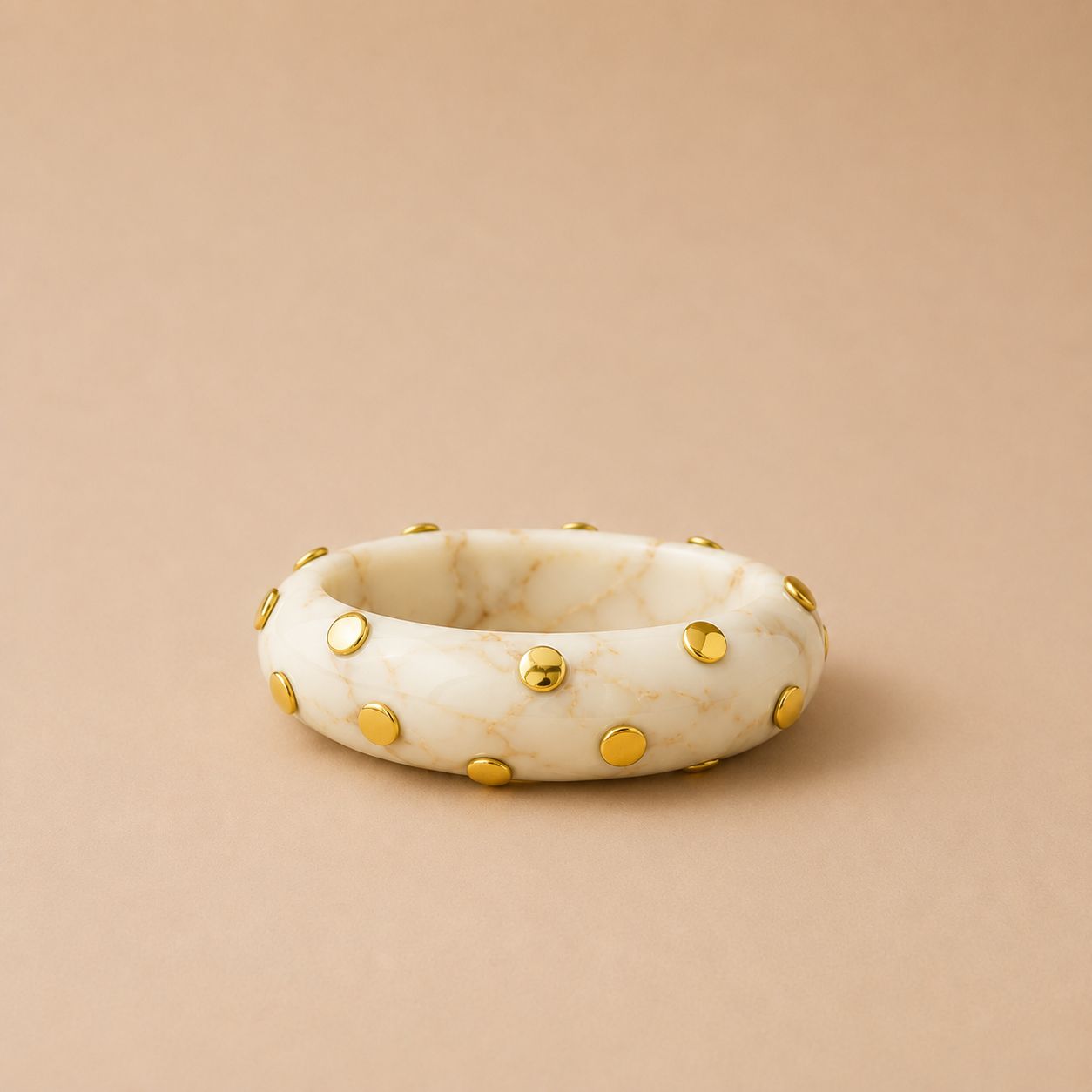 Gold Stud Bangle