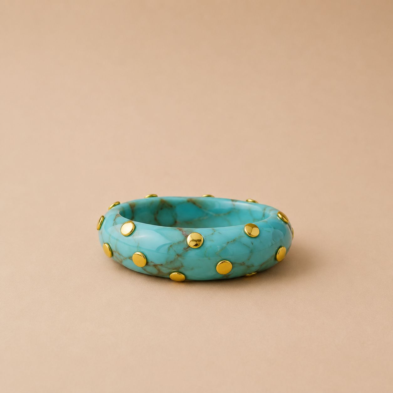 Gold Stud Bangle