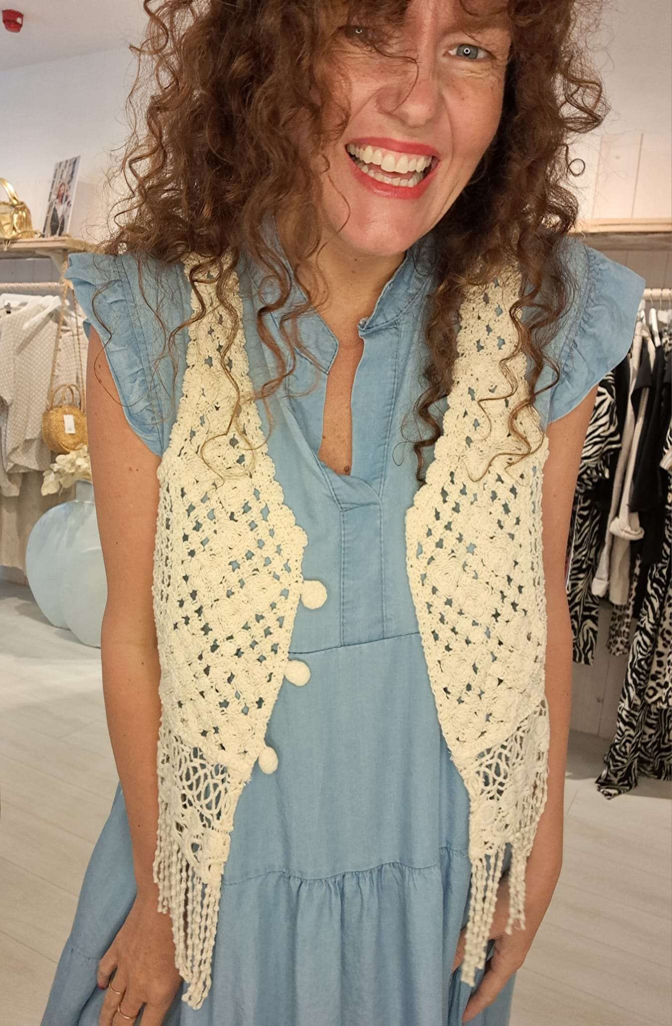 Imani Crochet Waistcoat