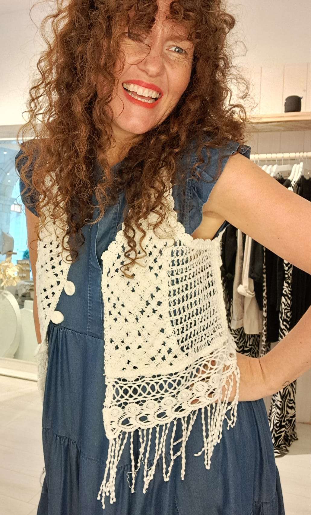 Imani Crochet Waistcoat