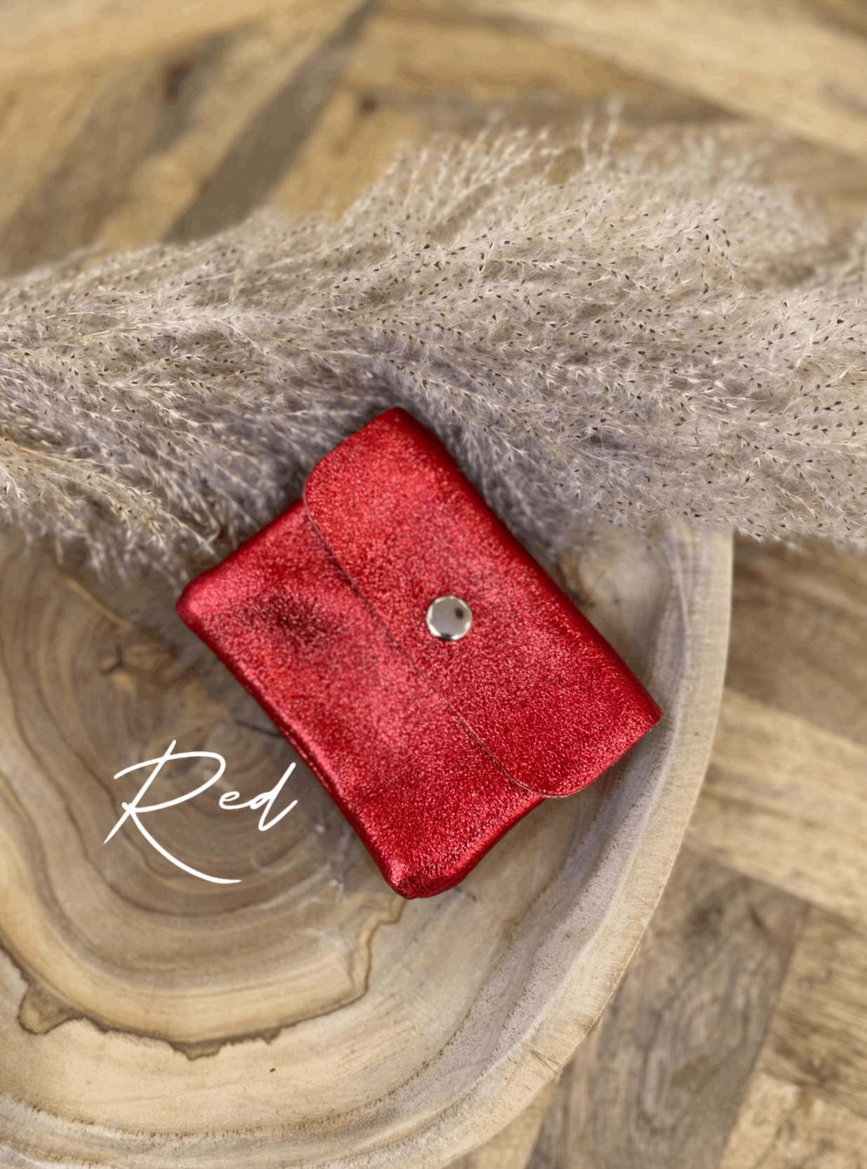 Metallic Mini Leather Coin Purse