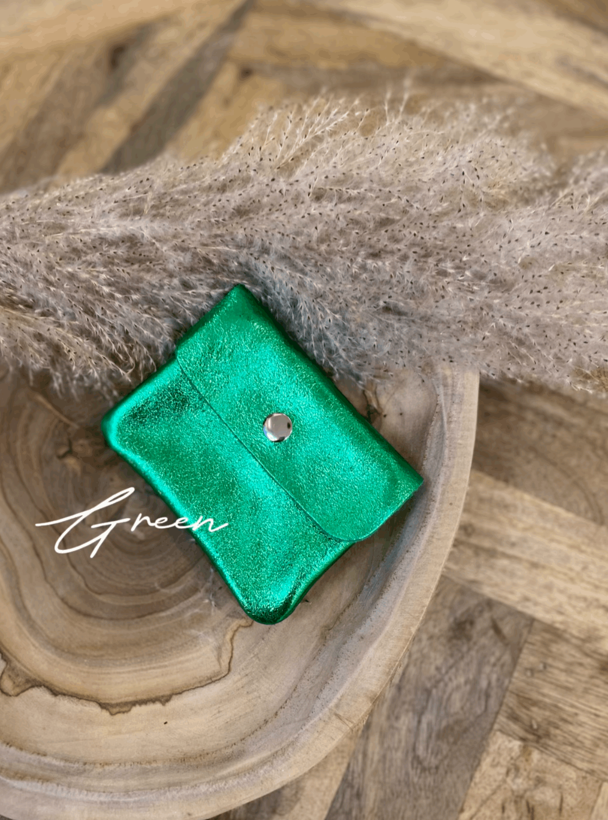Metallic Mini Leather Coin Purse