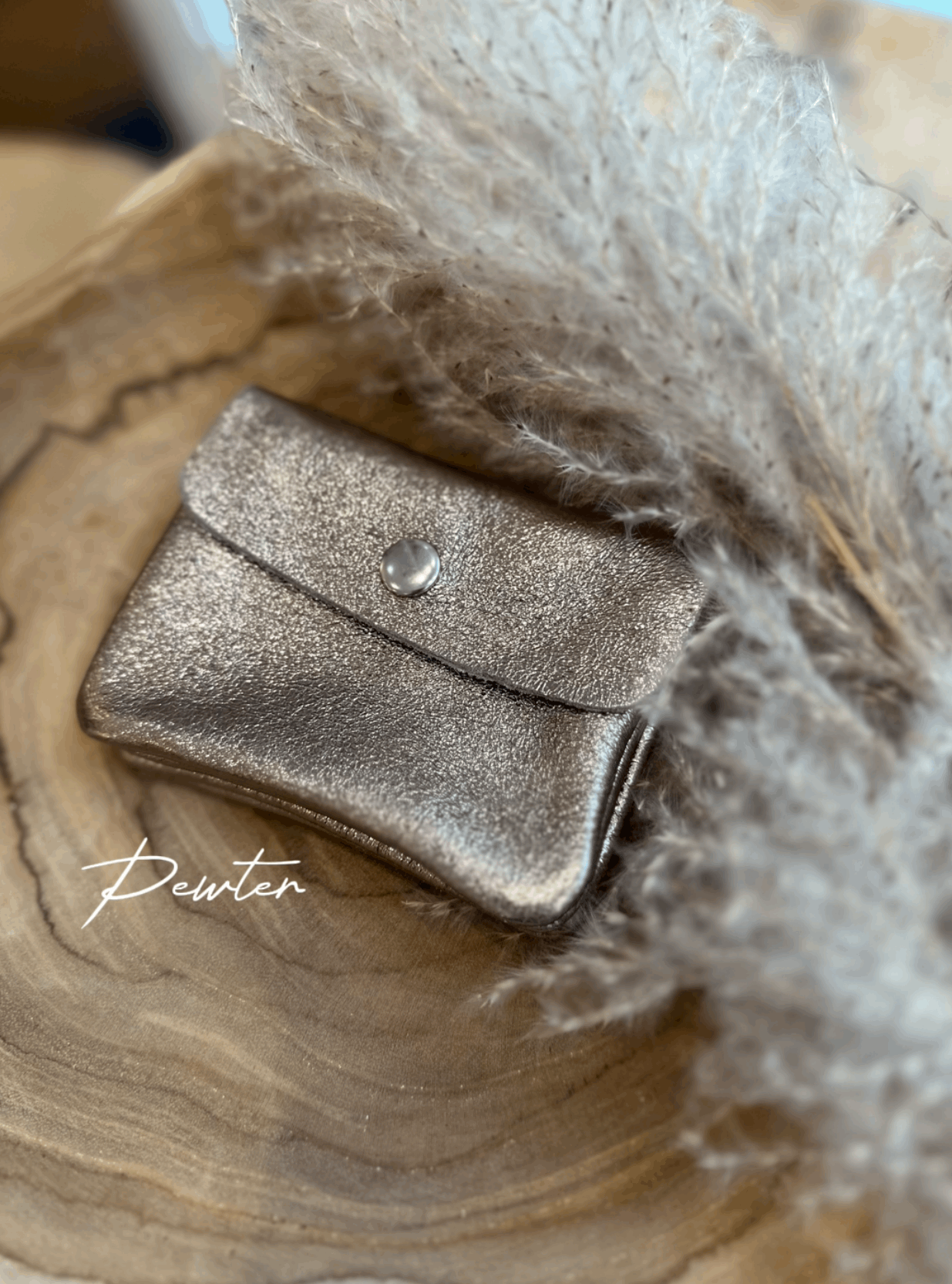 Metallic Mini Leather Coin Purse