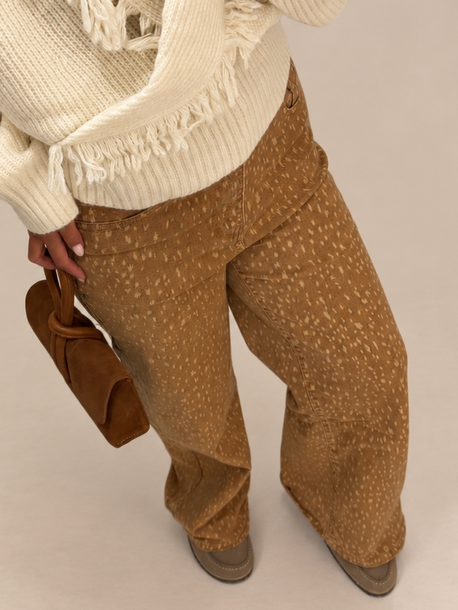 Doe Deer Print Jeans