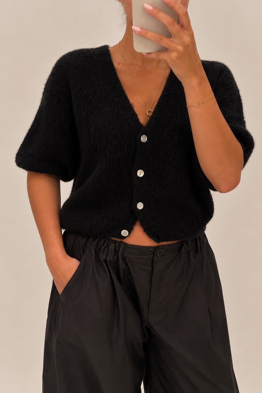 Maddie Mohair Short Sleeved Cardigan