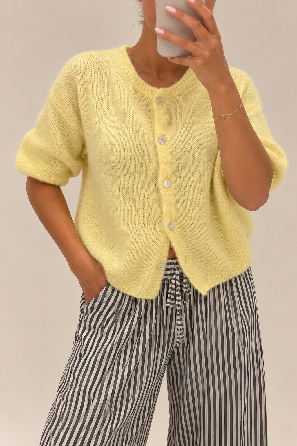 Maddie Mohair Short Sleeved Cardigan