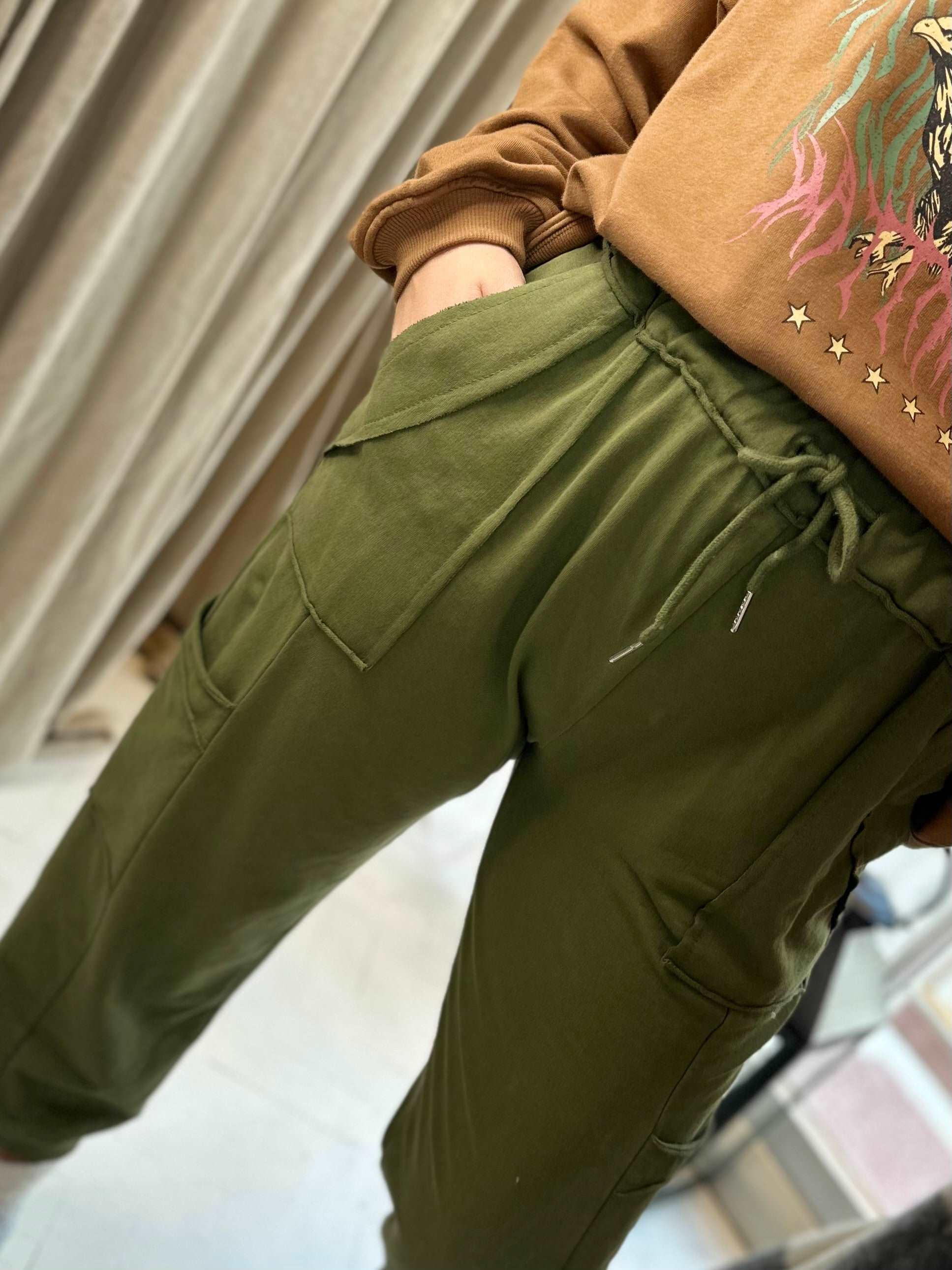 Exposed Hem Joggers