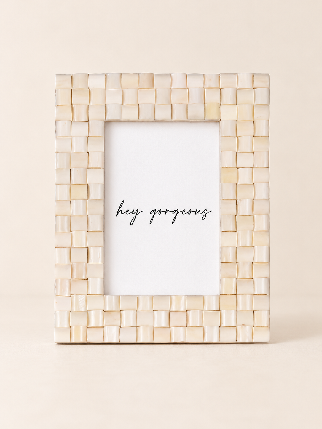 Horn Effect Chequered Photo Frame