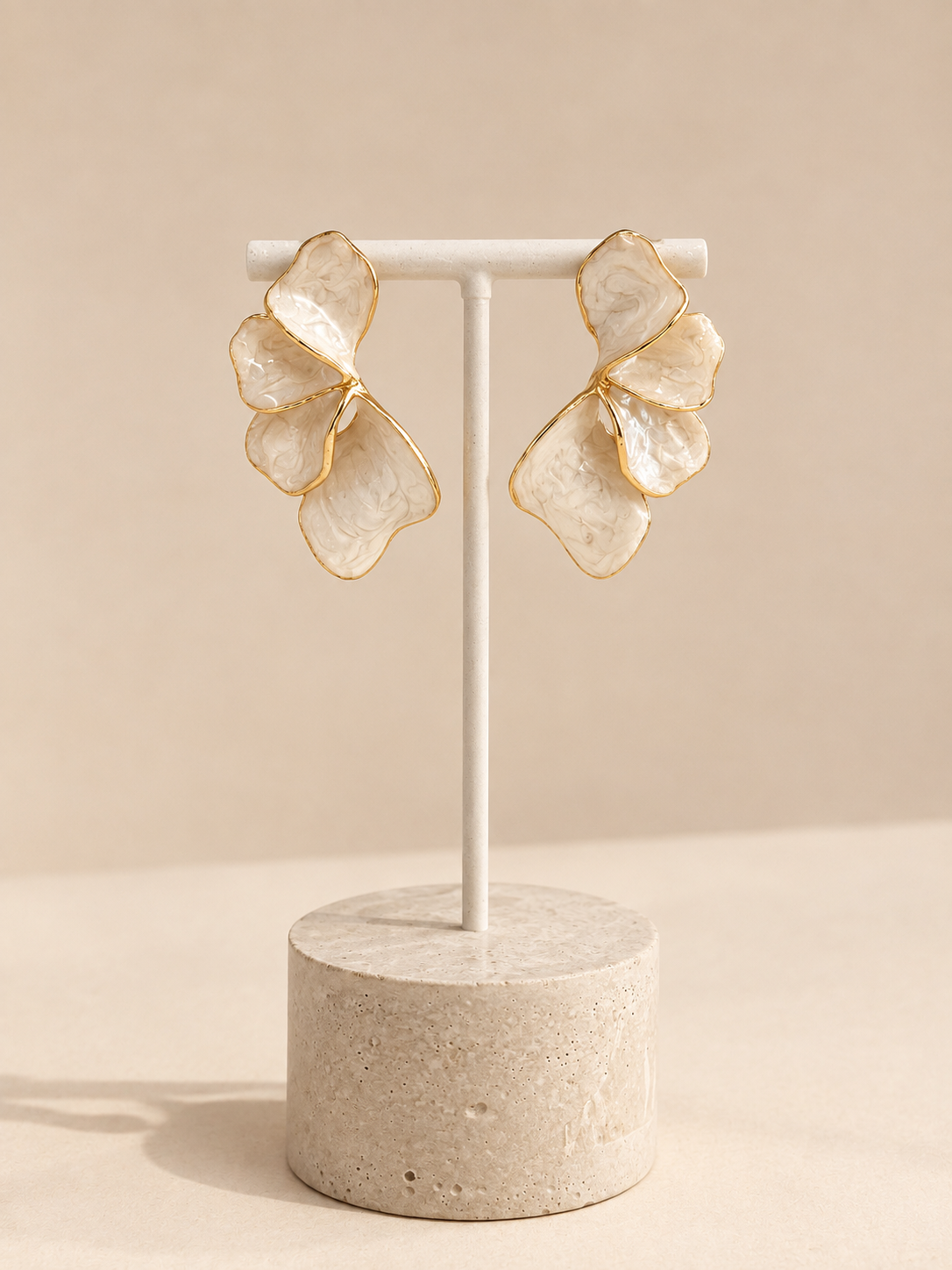 Enamel Petal Earrings