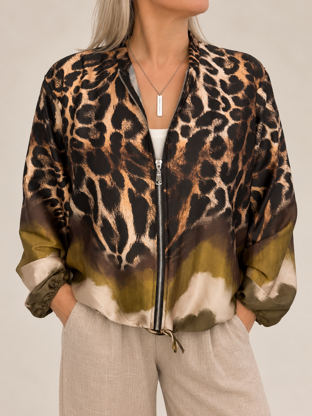 Liana Leopard Lightweight Jacket