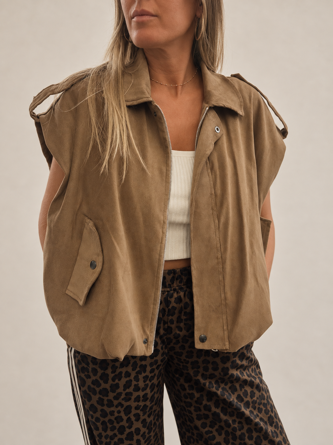 Stevie Suede Gilet