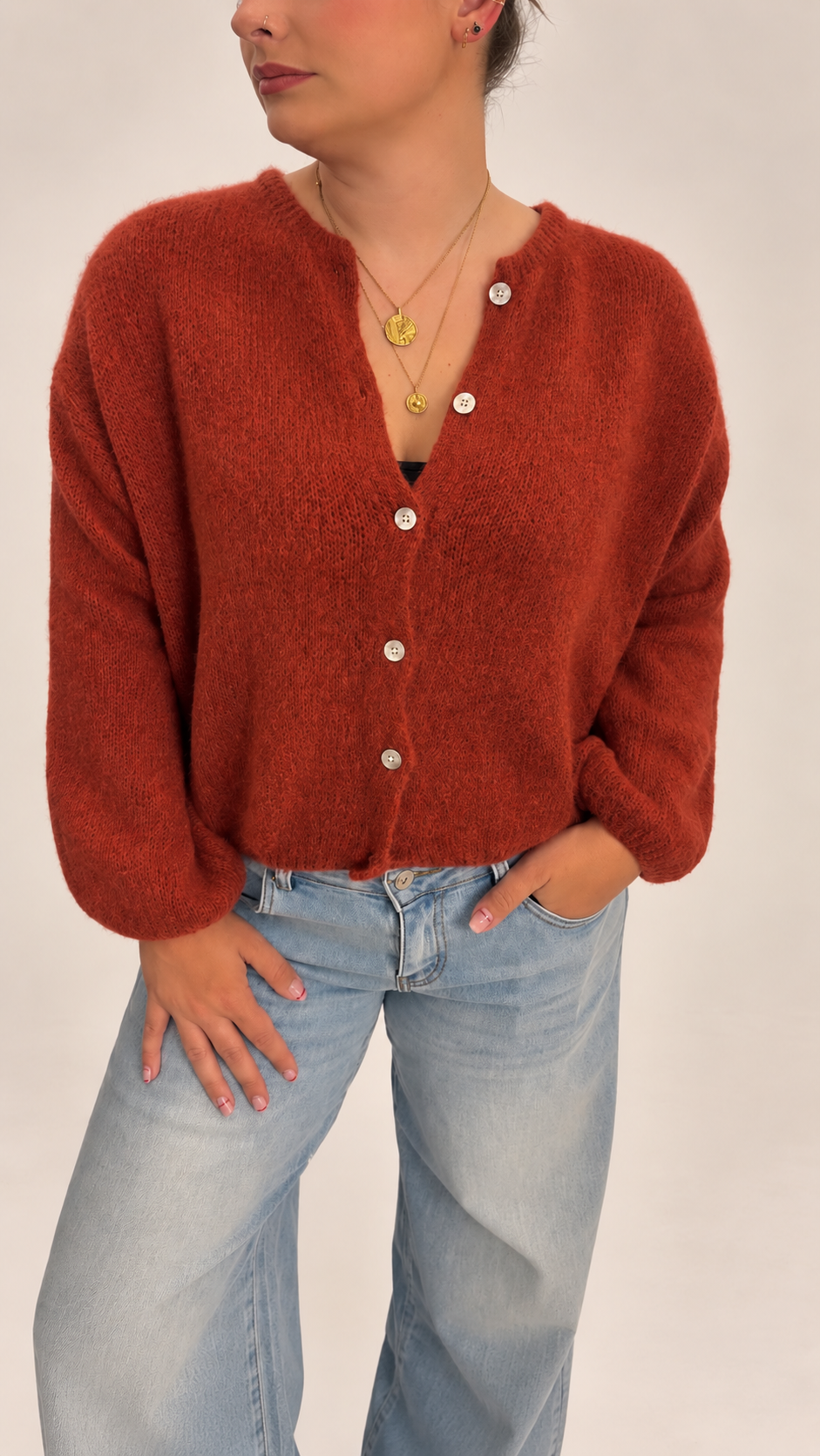 Maddie Mohair Long Sleeved Cardigan