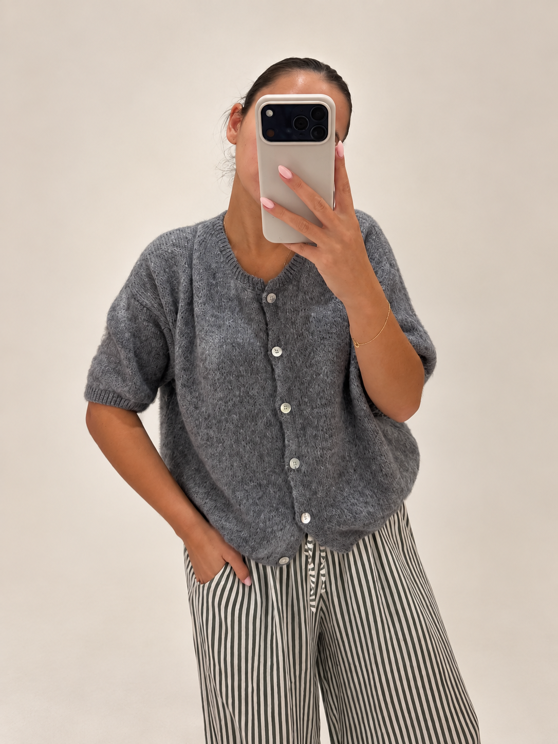 Maddie Mohair Short Sleeved Cardigan