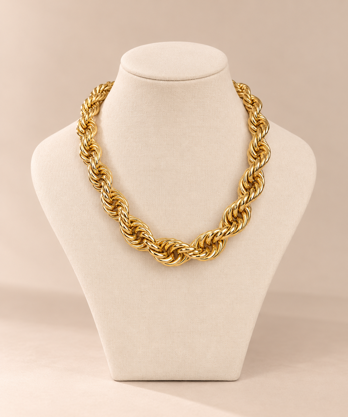 Gold Twist Chain Necklace