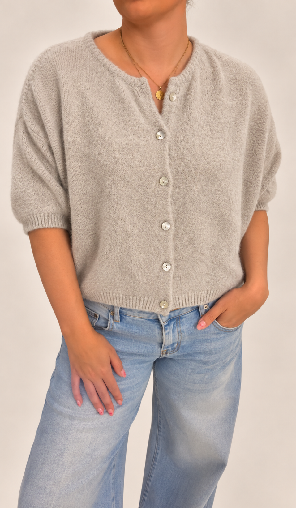 Maddie Mohair Short Sleeved Cardigan