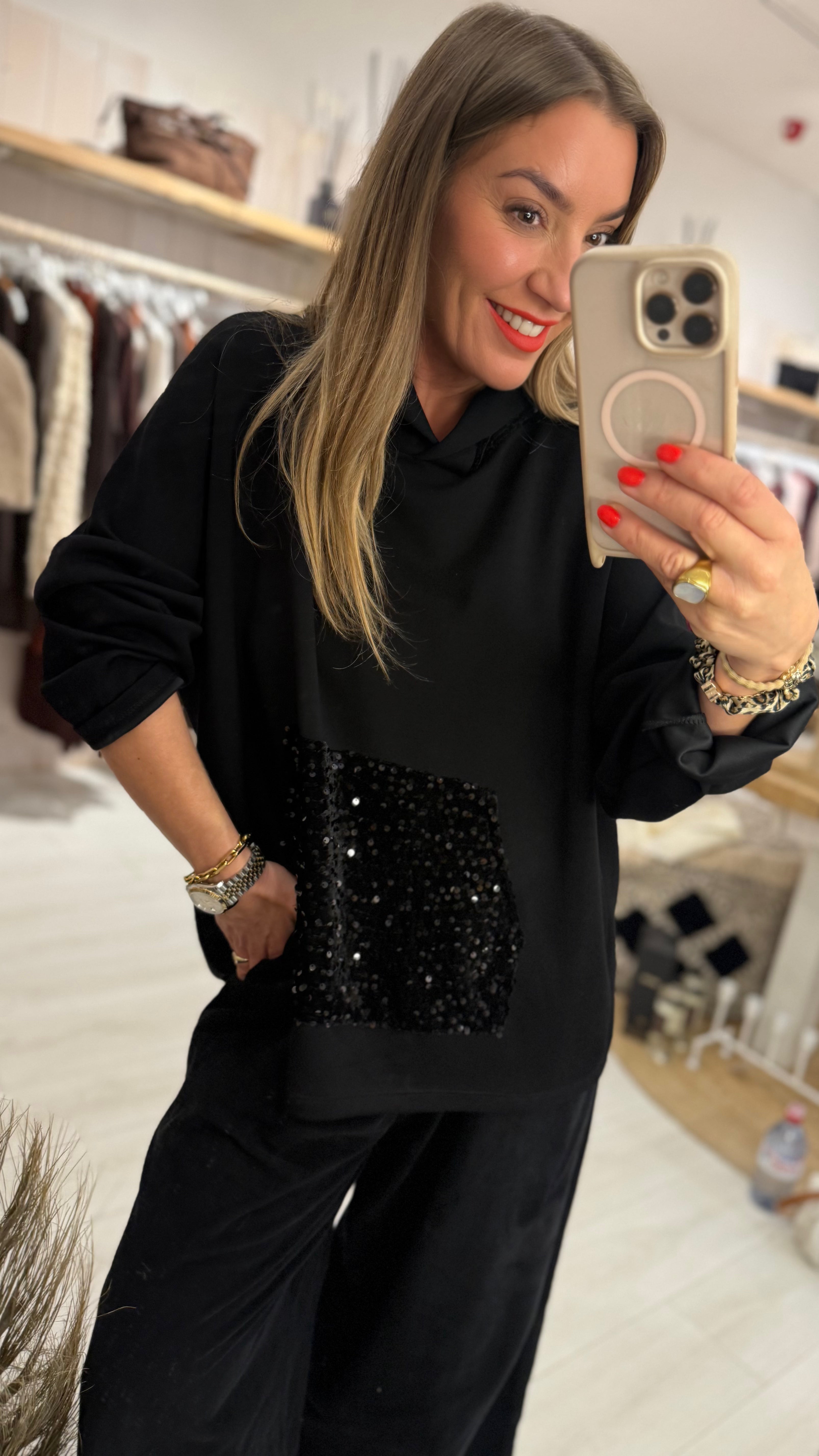 Celina Sequin Hoodie