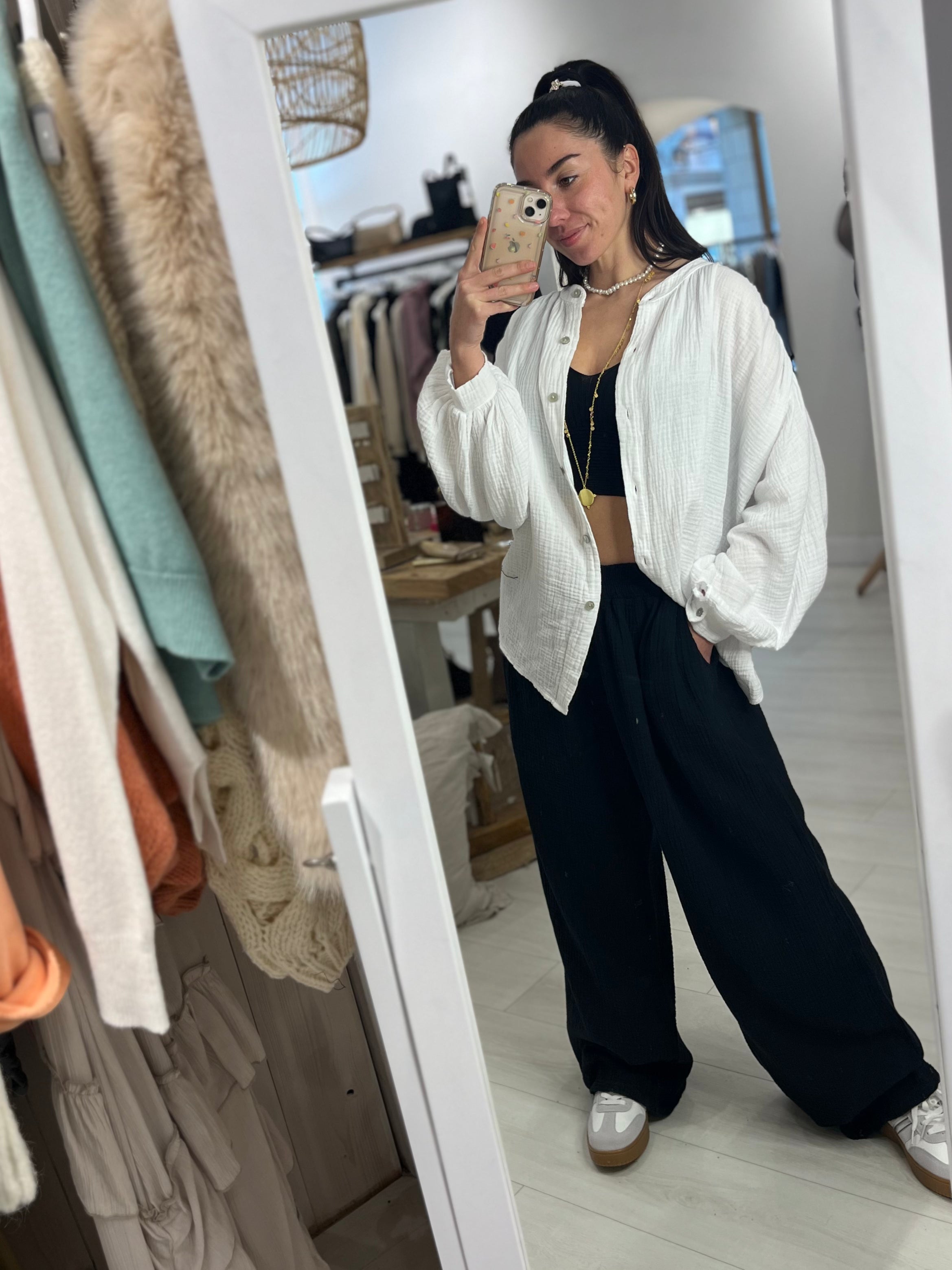 Camden Cheesecloth Wide Leg Trousers