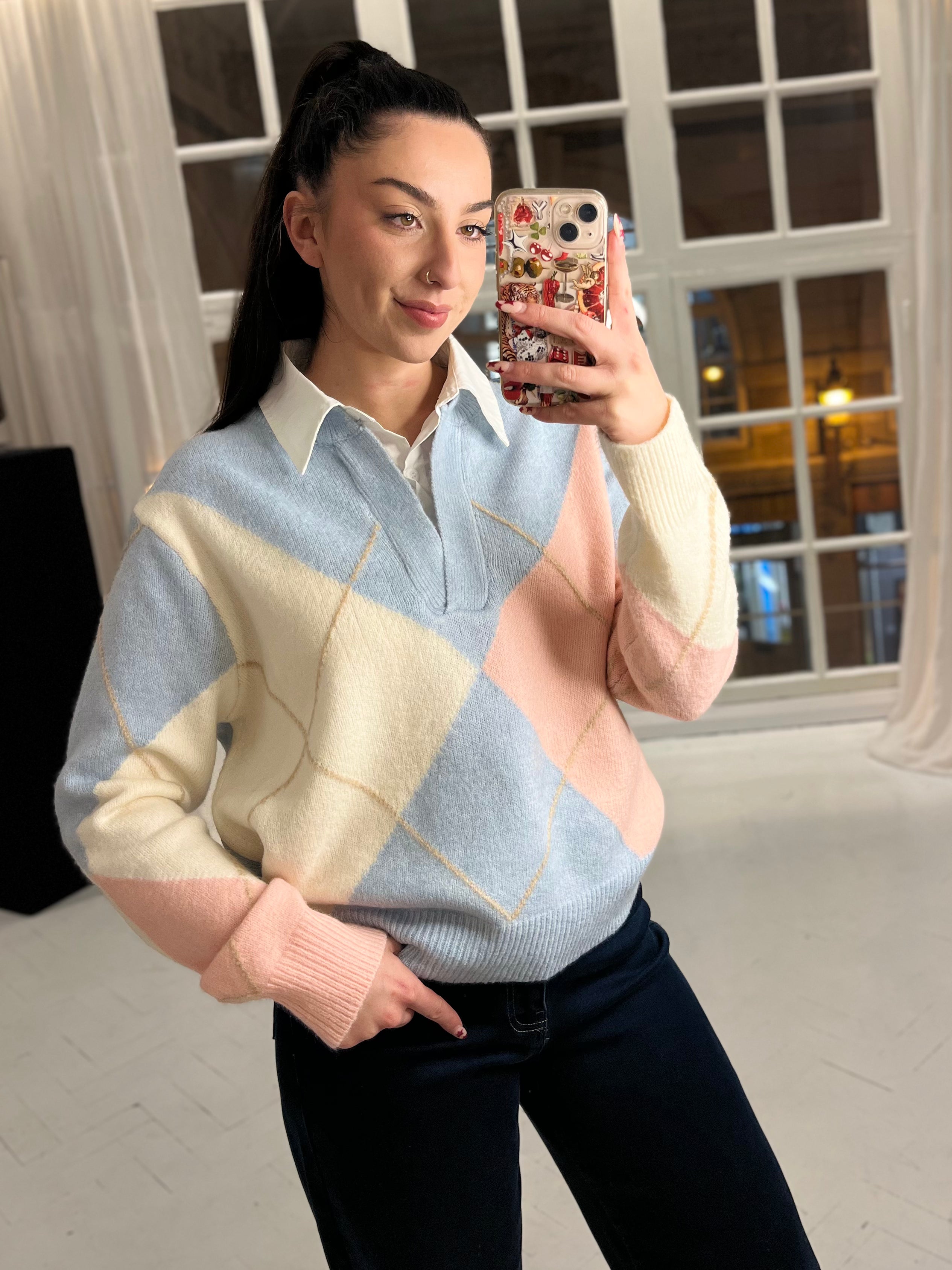 Xanthe Collared Polo Jumper