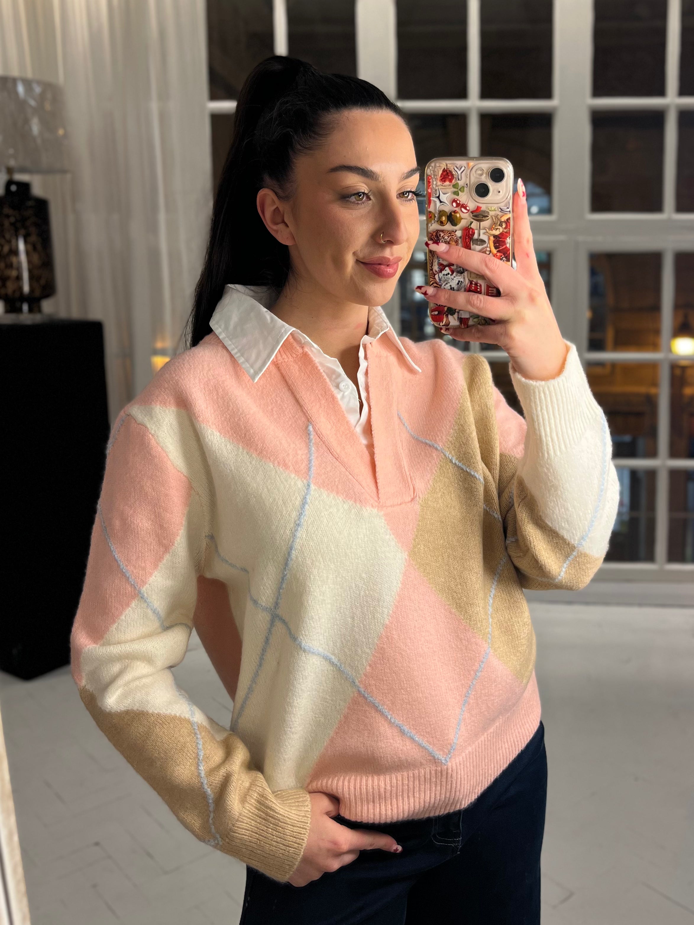 Xanthe Collared Polo Jumper