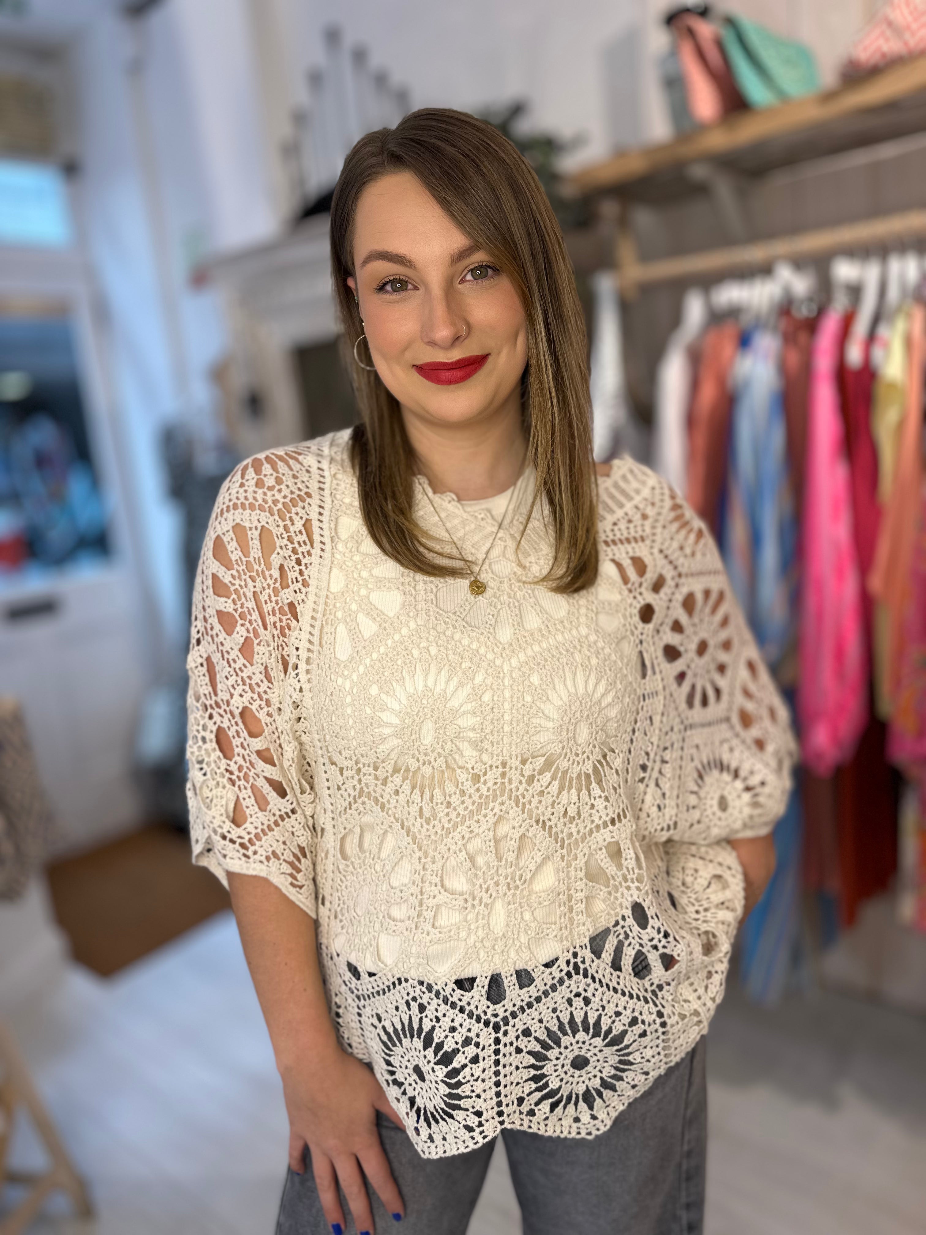 Melina Crochet Top