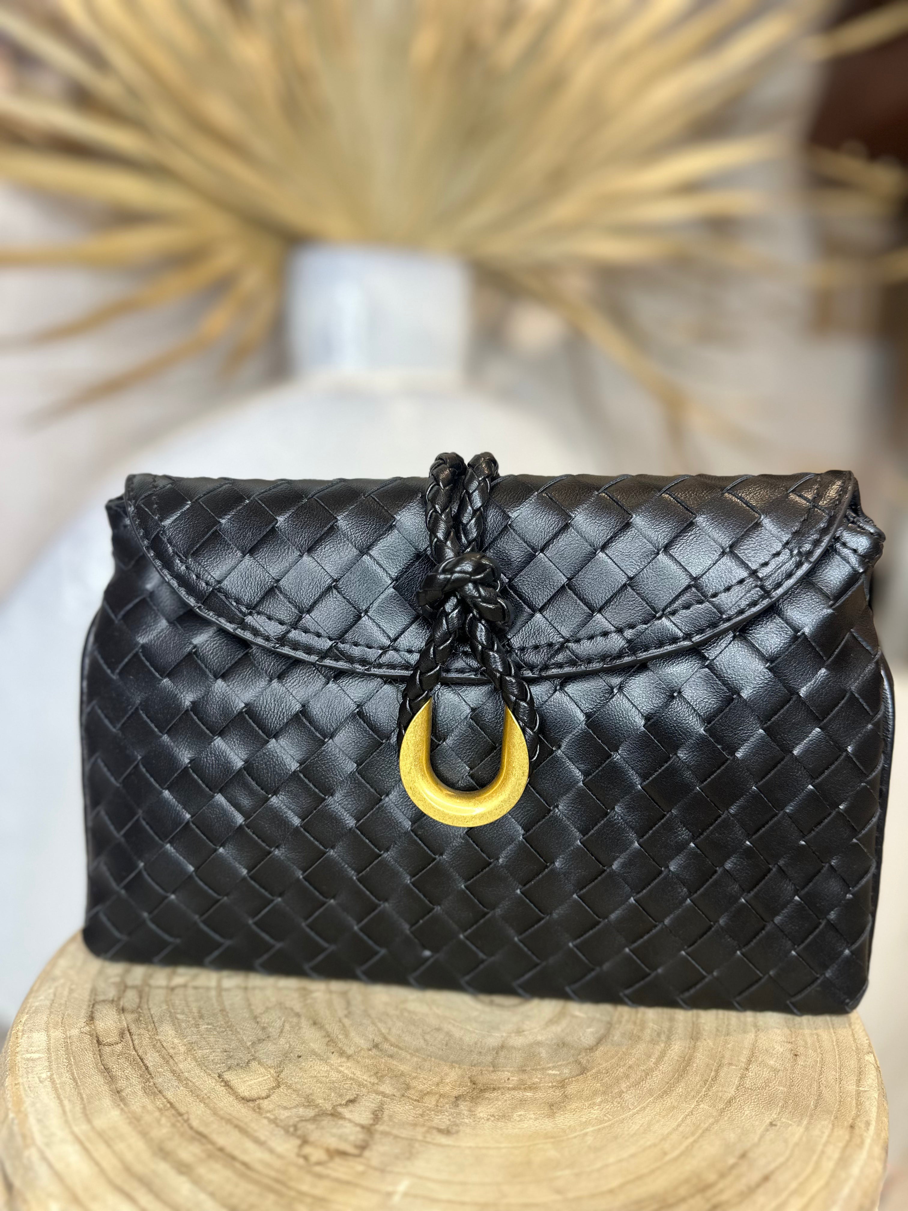 Boti Woven Box Clutch