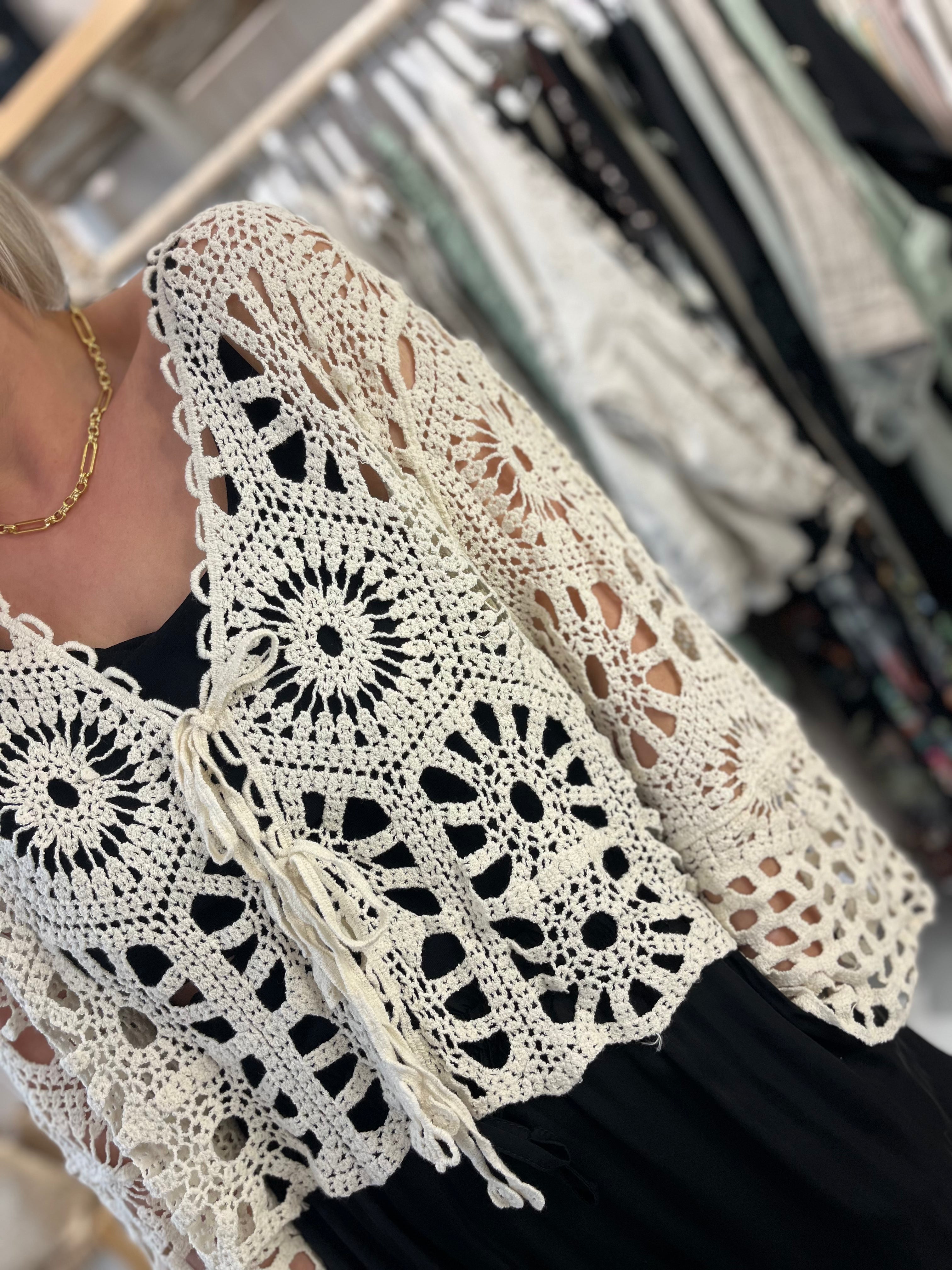 Evelyn Crochet Cardigan