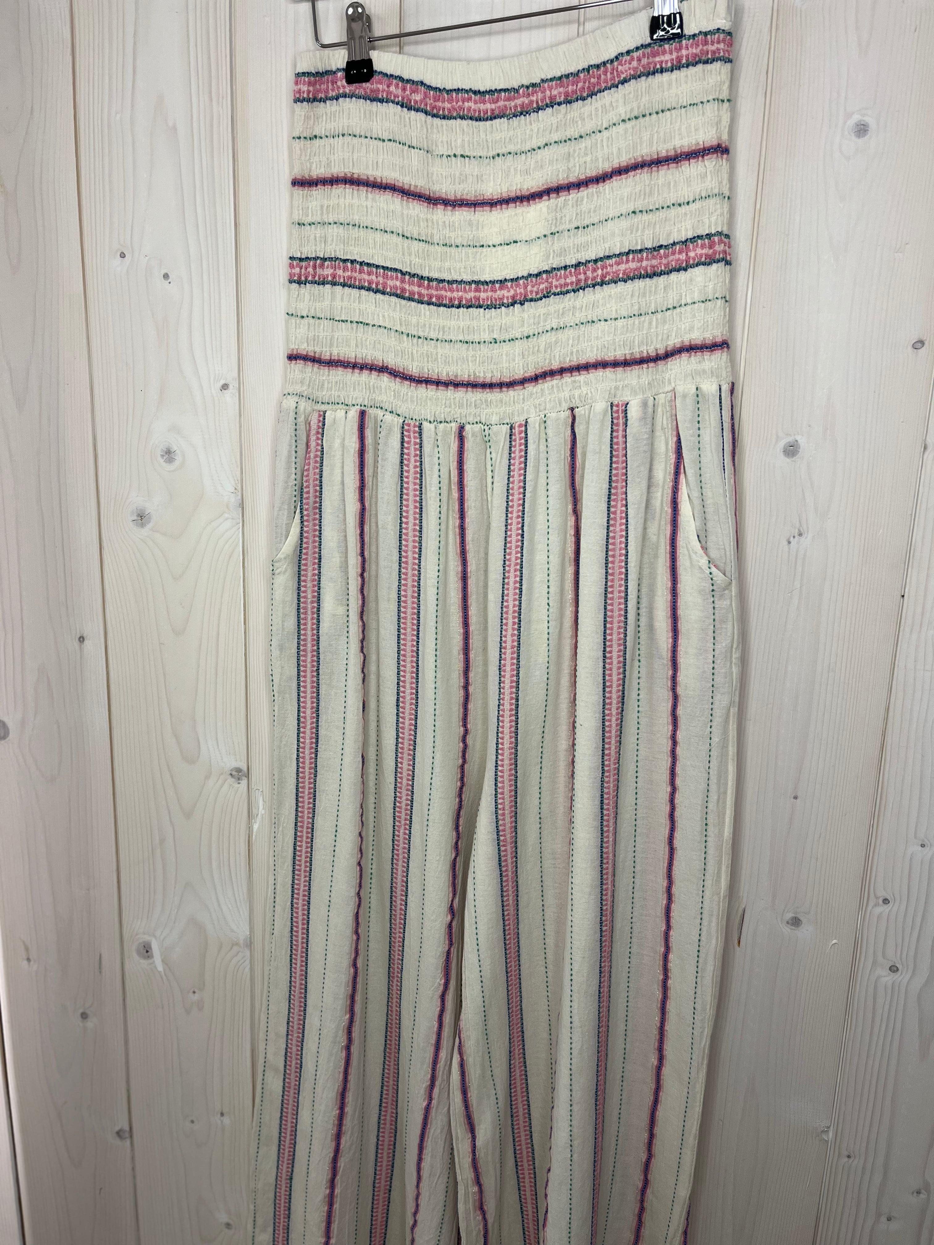 Sofia Embroidered Stripe Jumpsuit