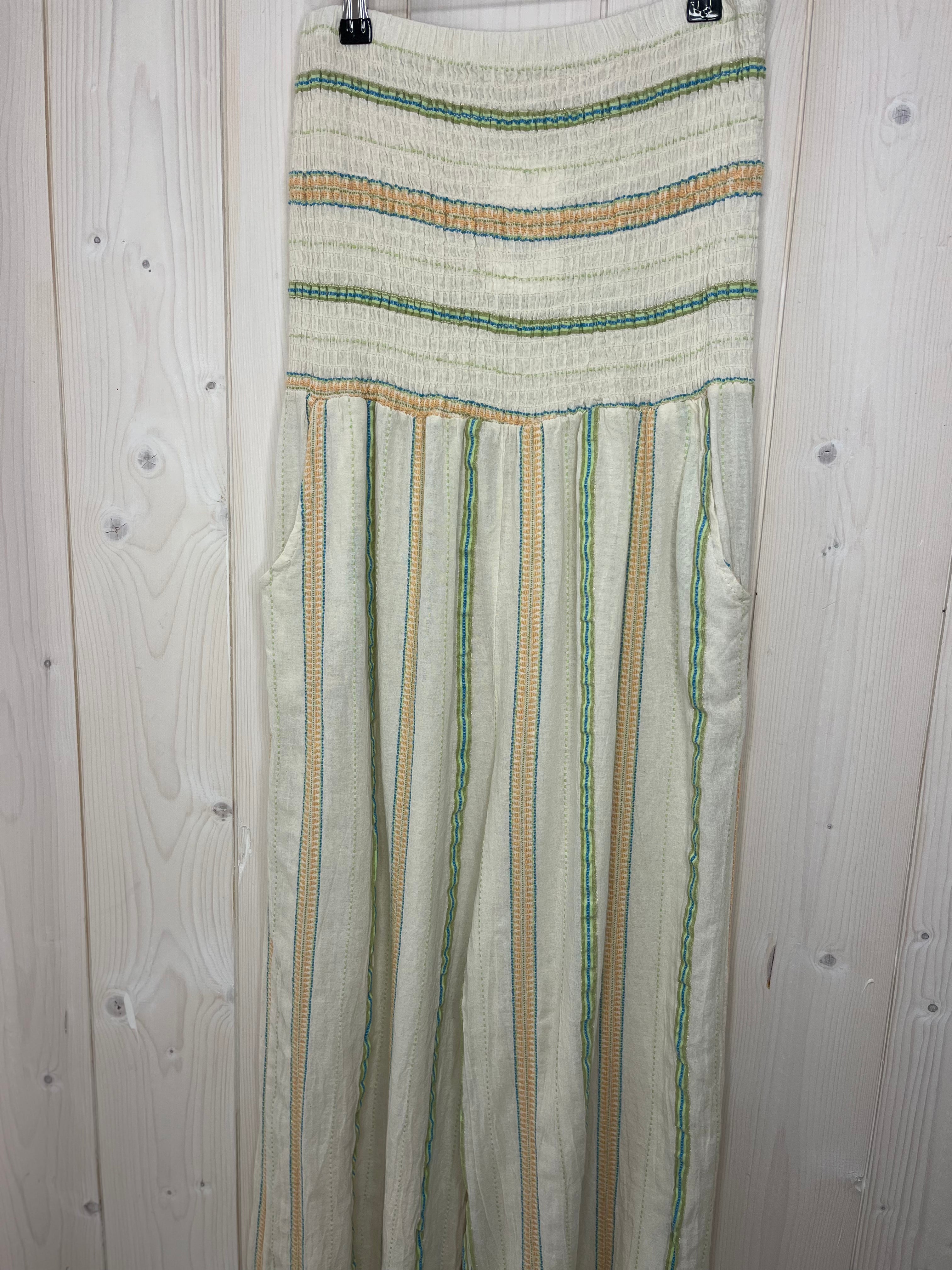 Sofia Embroidered Stripe Jumpsuit