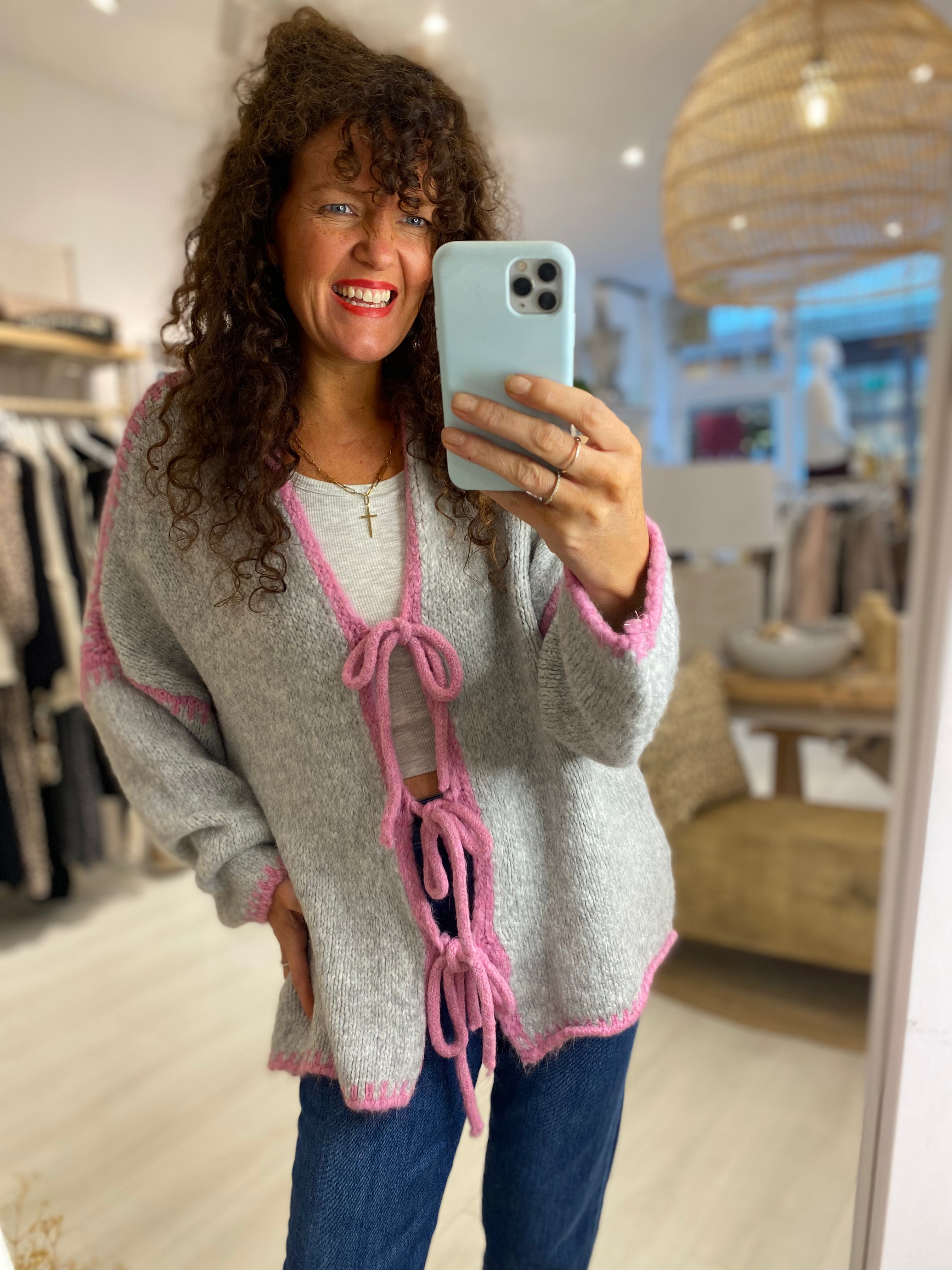 Contrast Trim Cardigan