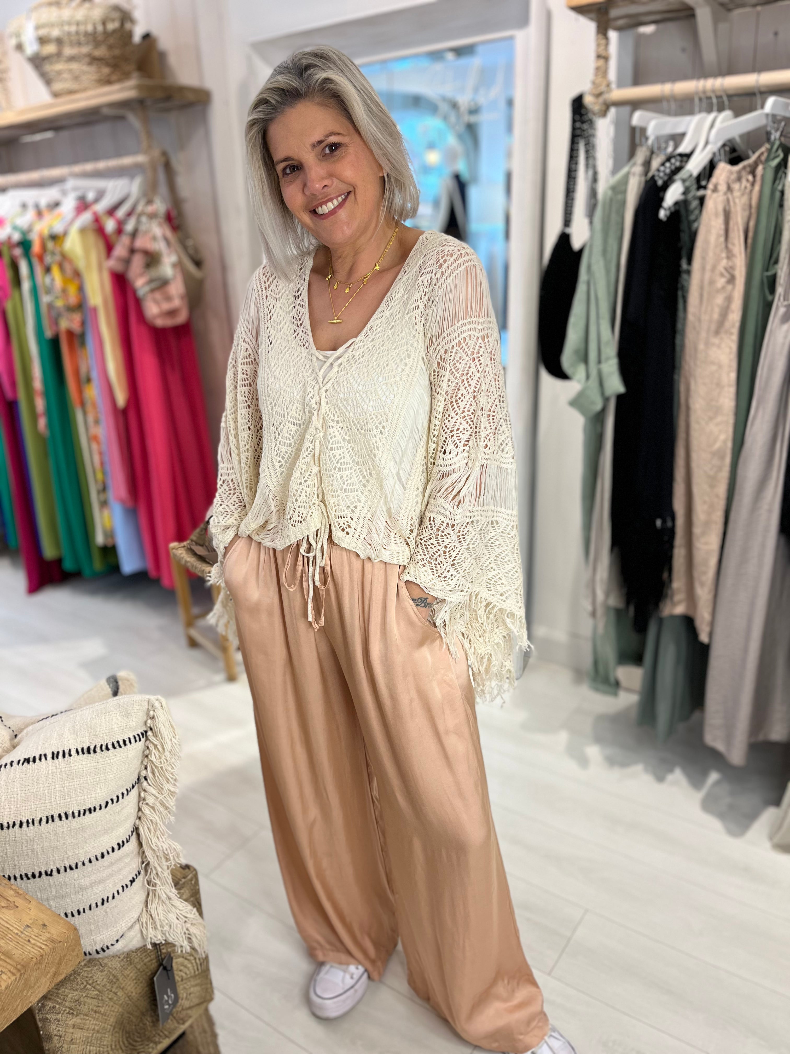 Ivy Satin Wide Leg Trouser