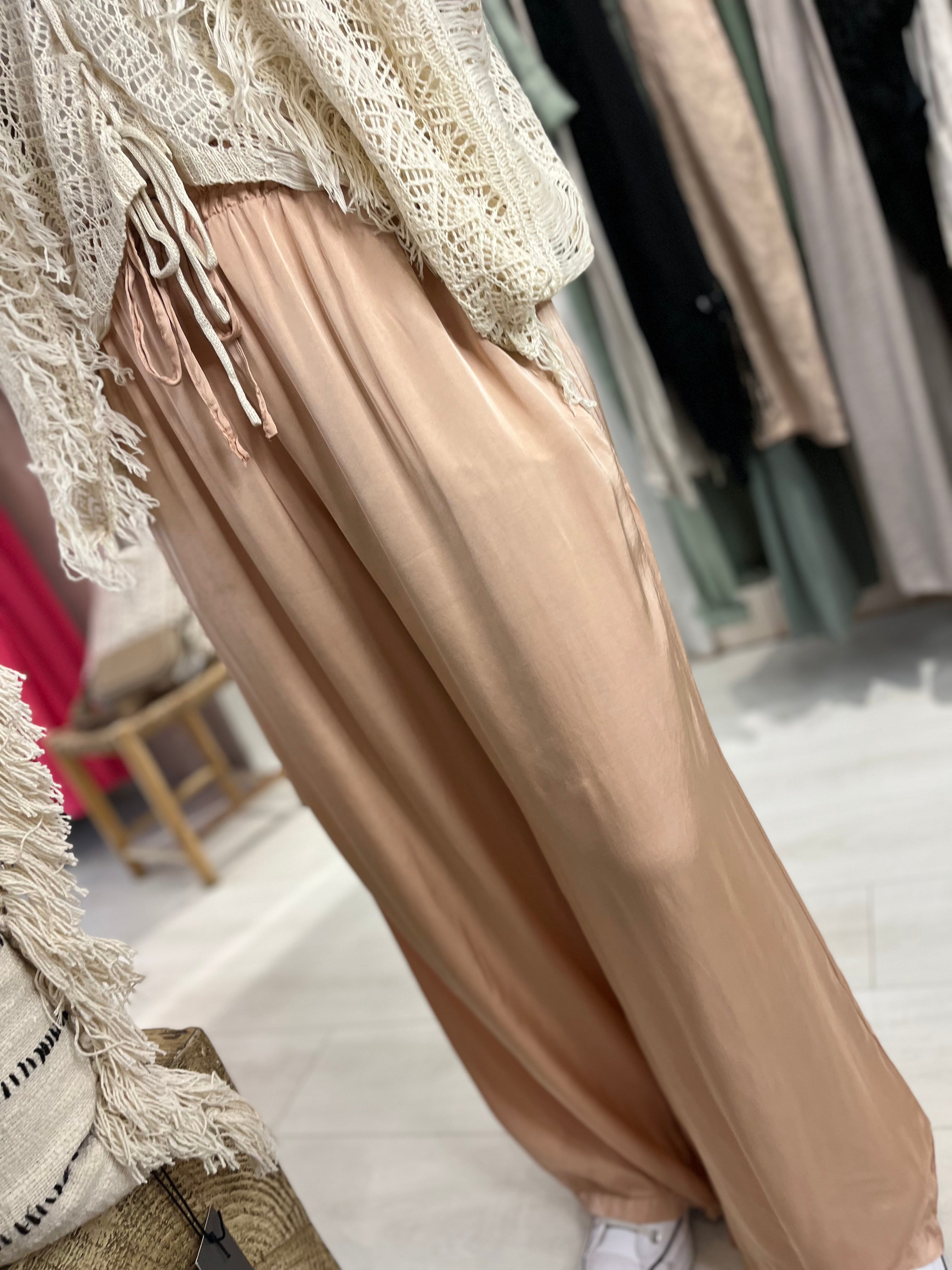 Ivy Satin Wide Leg Trouser