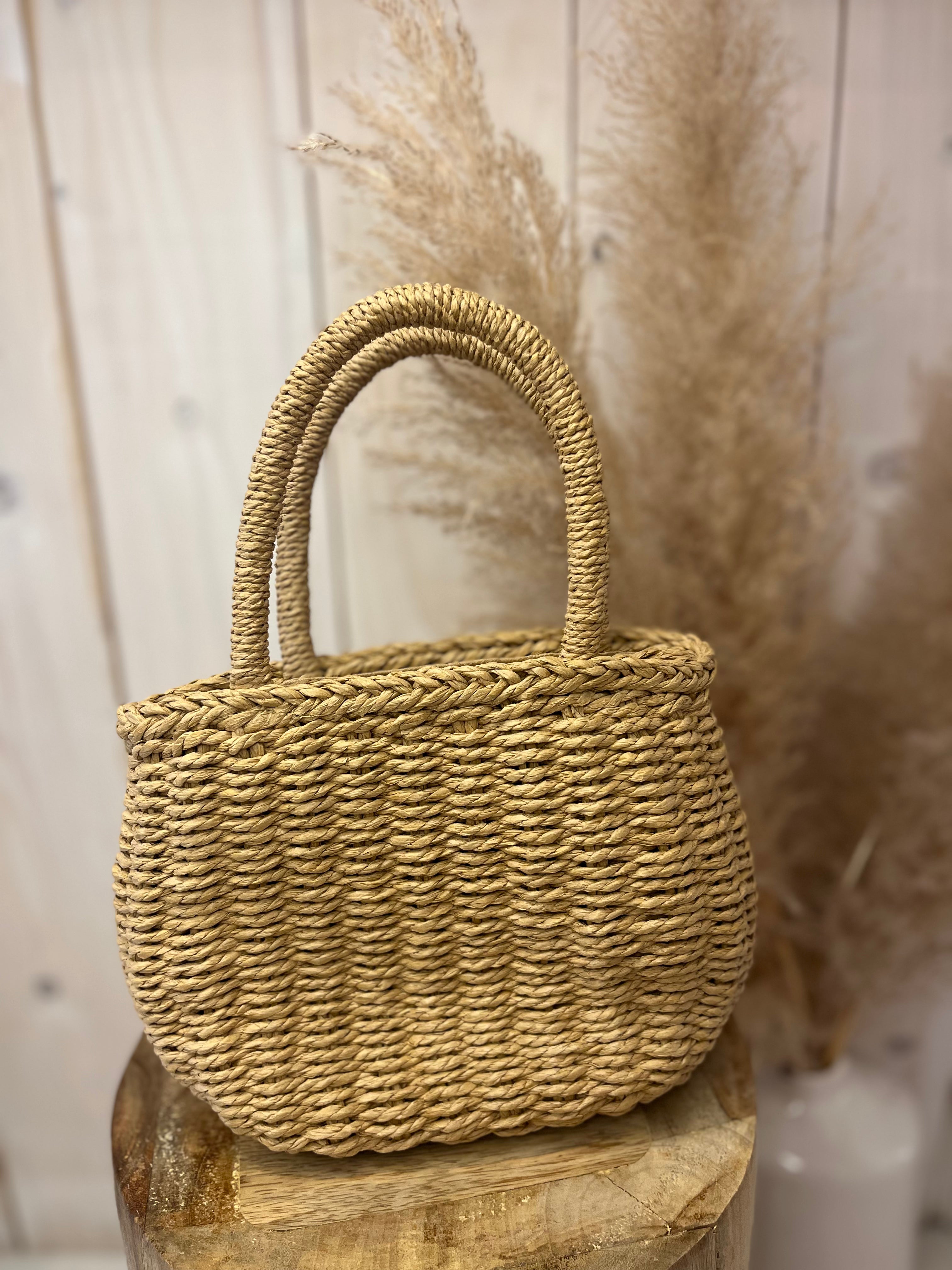 Jessy Straw Bucket Bag