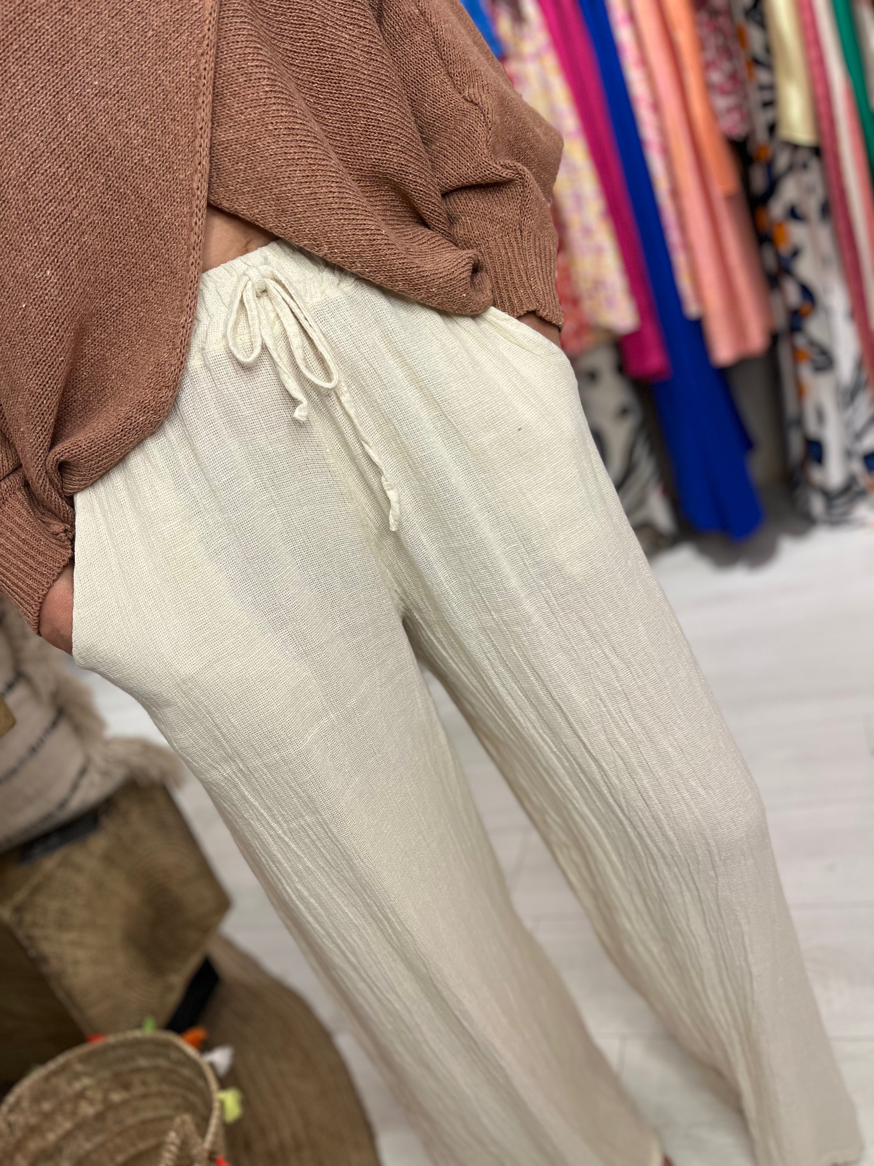 Jodie Linen Wide Leg Trousers