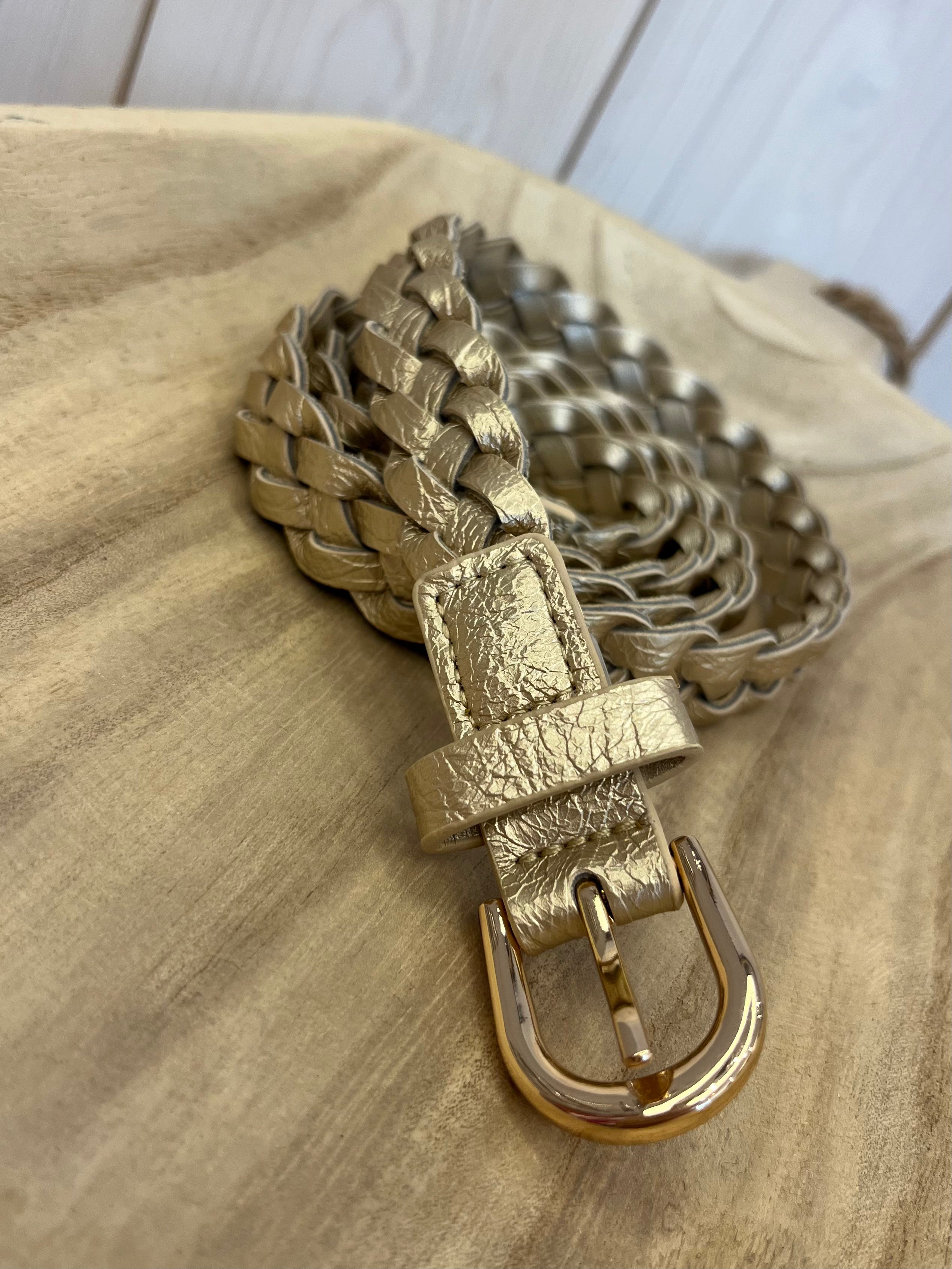 Thin Plaited Belt
